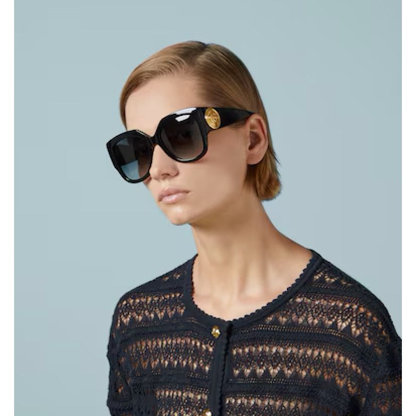 Gucci NEW Gucci Sunglasses GG1407S 001 BlackGreyGradient Authentic Size ONE SIZE - 1 Thumbnail