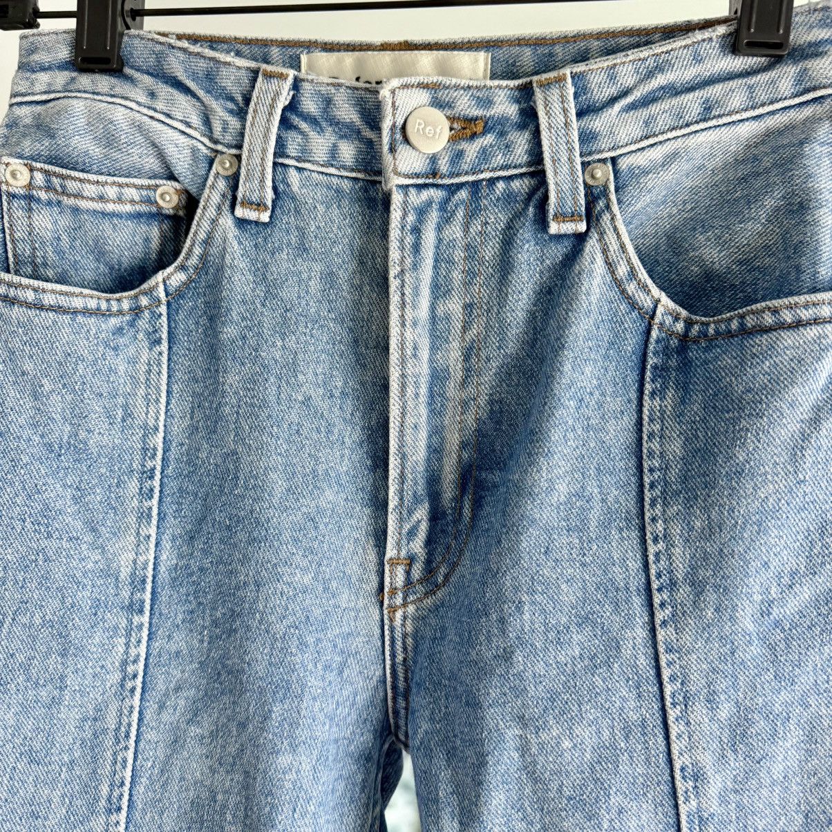 Reformation Reformation Medium Wash Seamed Ankle Jean | Size 25 Size 25" / US 0 / IT 36 - 3 Thumbnail
