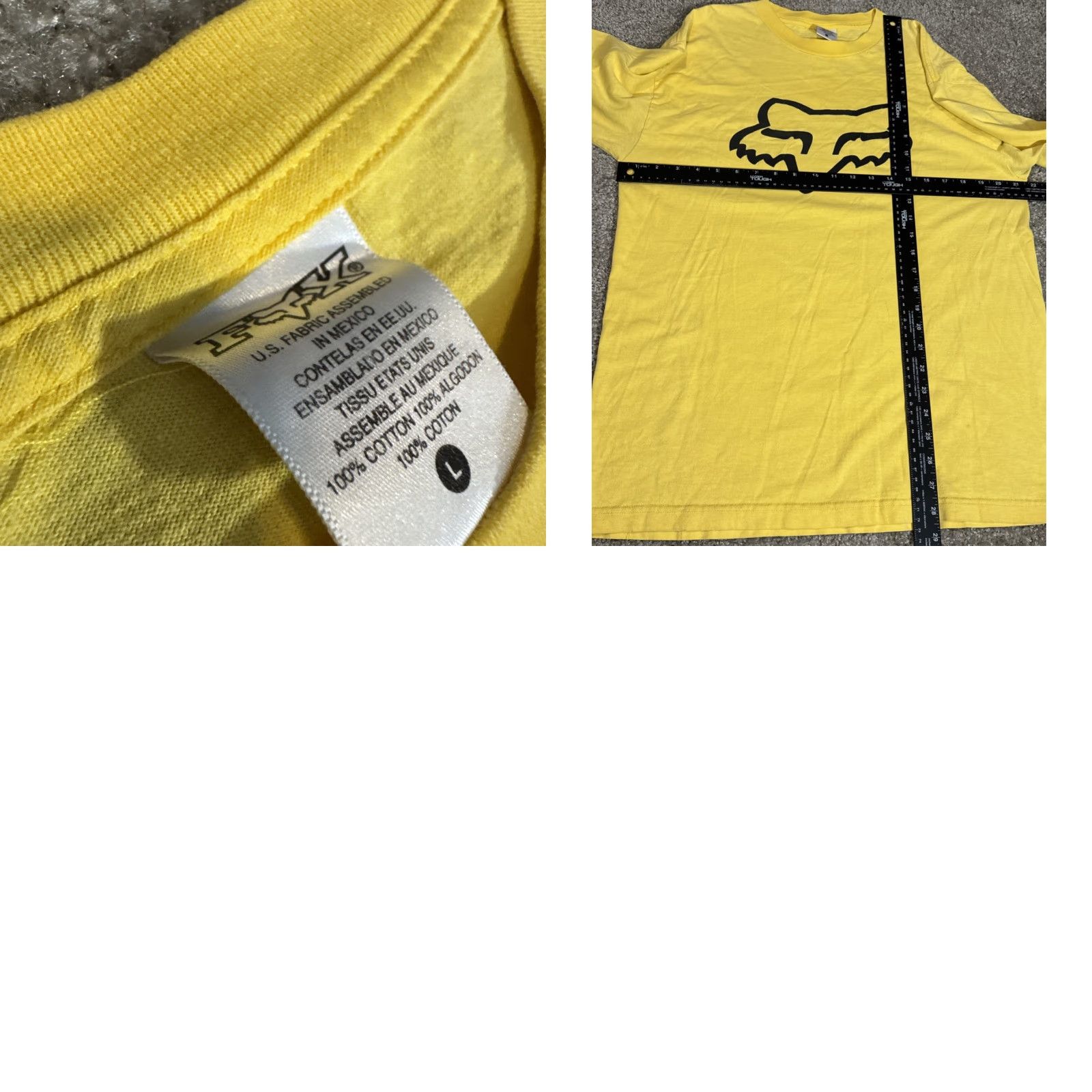 Fox Racing VINTAGE Fox Racing T-Shirt Long Sleeve Mens Large Yellow Grunge Skater Goth Y2K Cyber Weekender Size US L / EU 52-54 / 3 - 8 Thumbnail