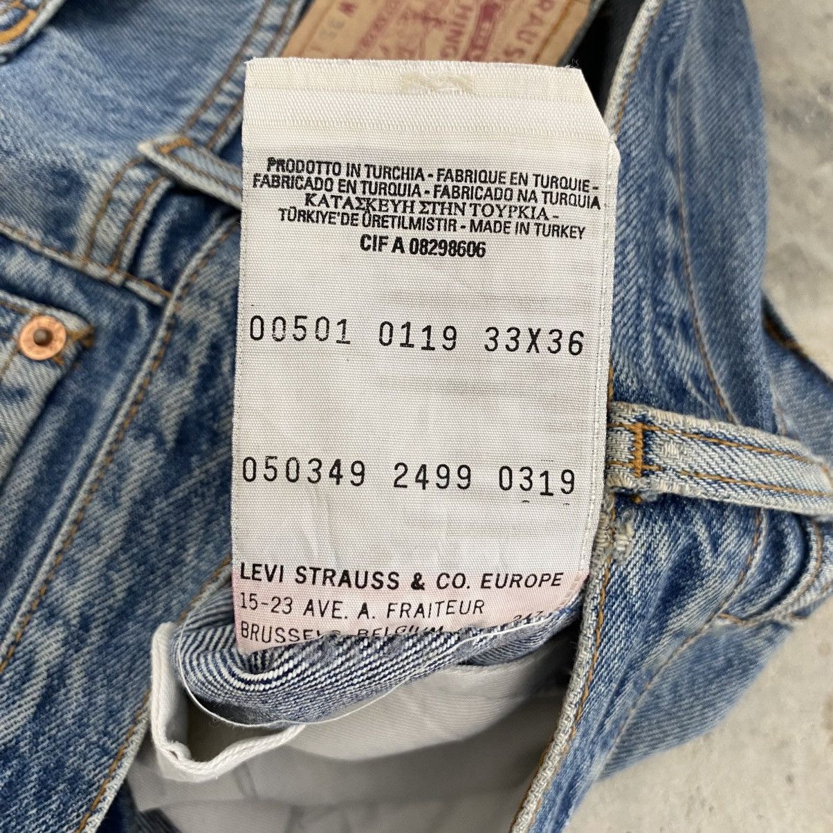 Levi's Size 32x35 Vintage Levis 501 Faded Stonewashed Blue Jeans Size US 32 / EU 48 - 16 Thumbnail