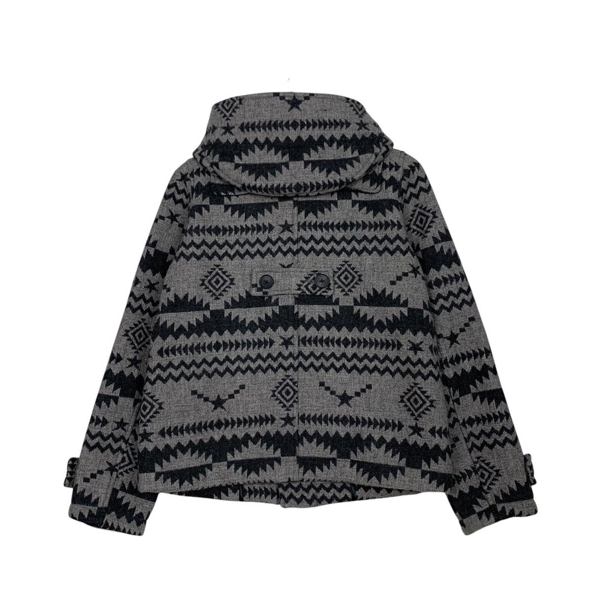X-Girl X GIRL Black And Grey Aztec Design Duffle Coat #2695-C121 Size S / US 4 / IT 40 - 7 Thumbnail