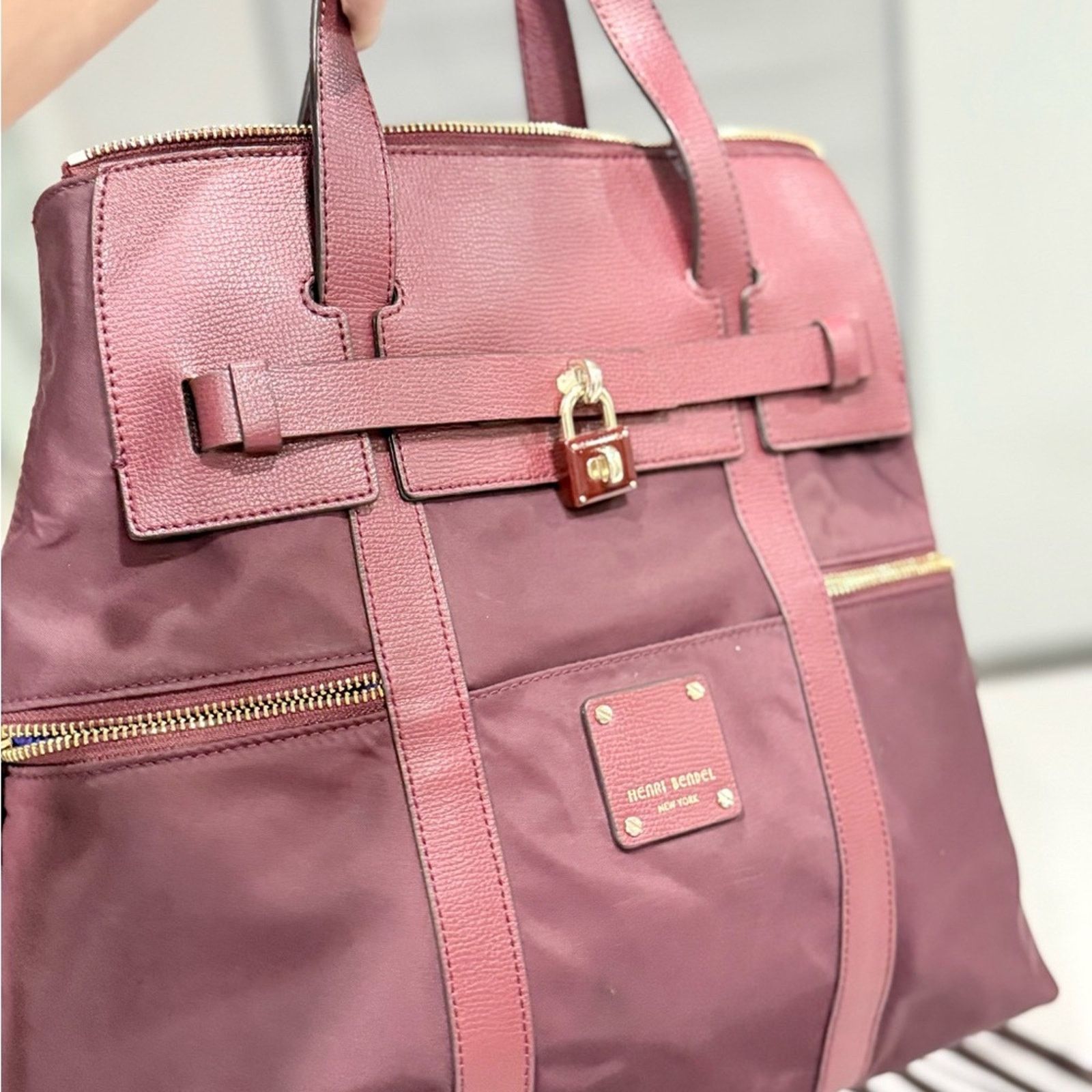 Henri Bendel Henri Bendel Jetsetter Convertible Backpack//tote Oxblood Size ONE SIZE - 10 Thumbnail