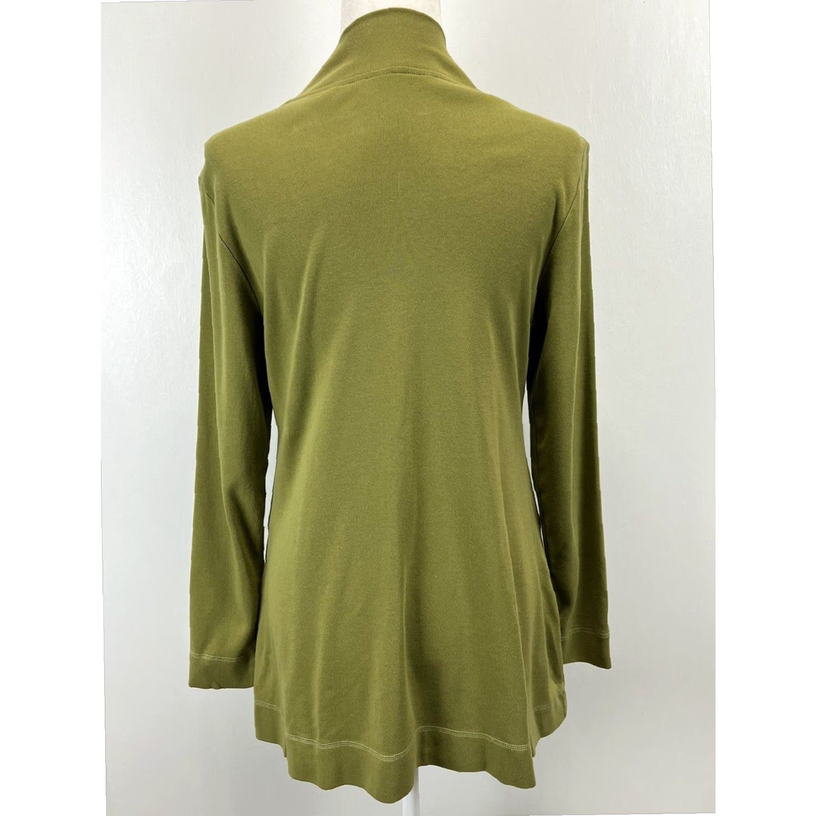 Soft Surroundings Soft Surroundings Women's Green Long Sleeve Cardigan Sweater with Pockets, XS Size XS / US 0-2 / IT 36-38 - 3 Thumbnail