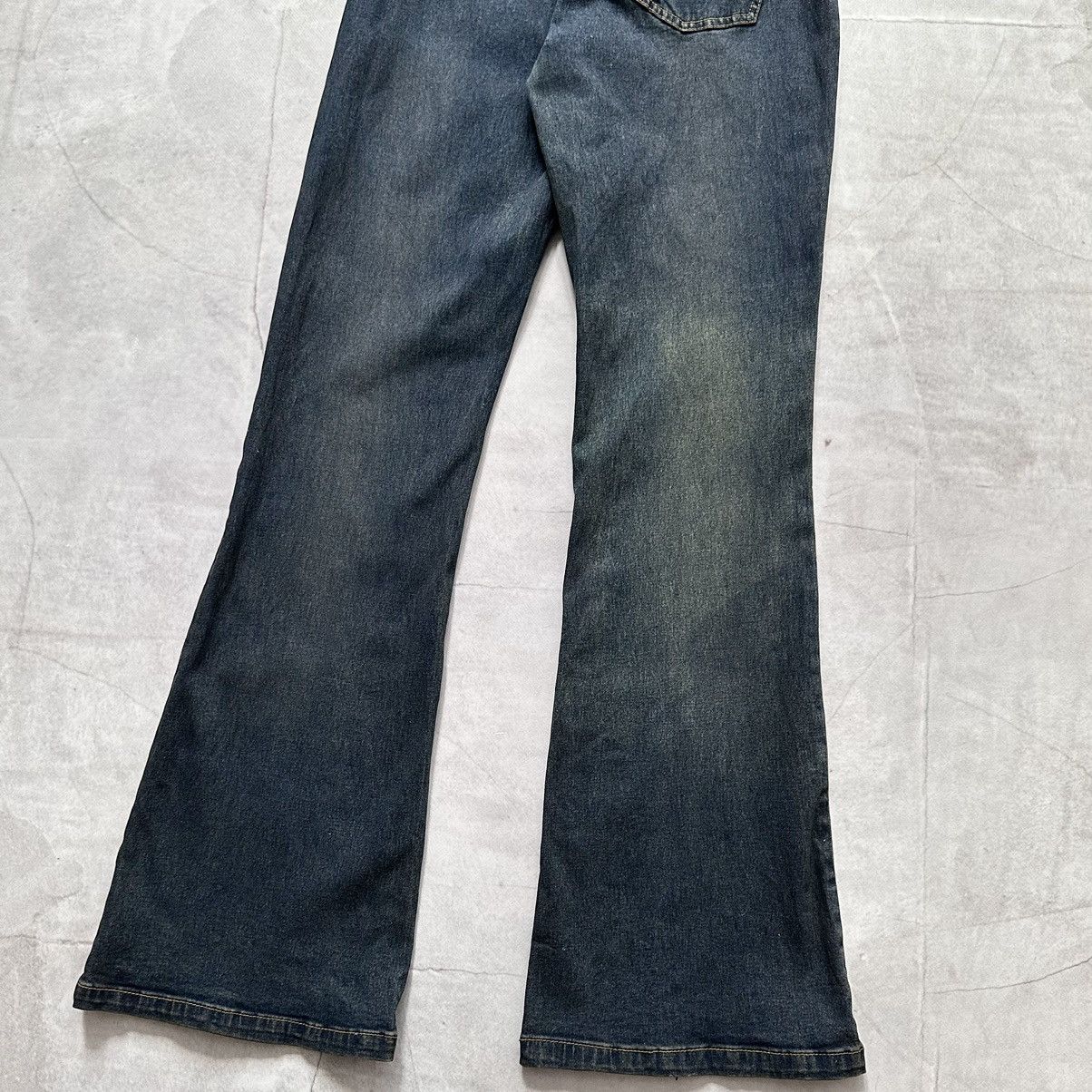 20471120 Bondage Flared Eyelets Belt Studded Punk Jeans LGB If Six Size 26" / US 2 / IT 38 - 12 Thumbnail
