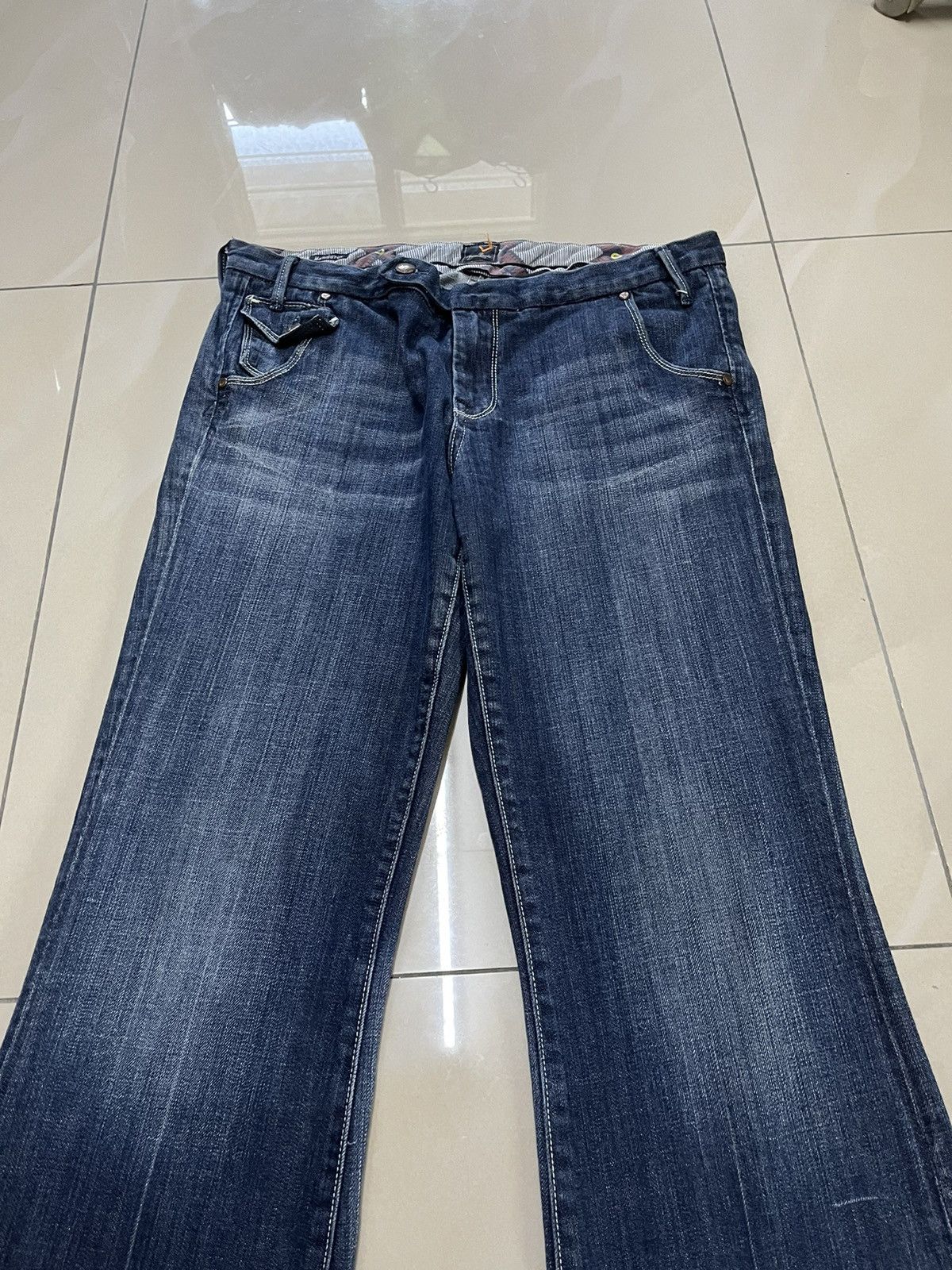 JNCO Flare Jeans Vigoss brand baggy distressed faded wideleg Size US 34 / EU 50 - 3 Thumbnail