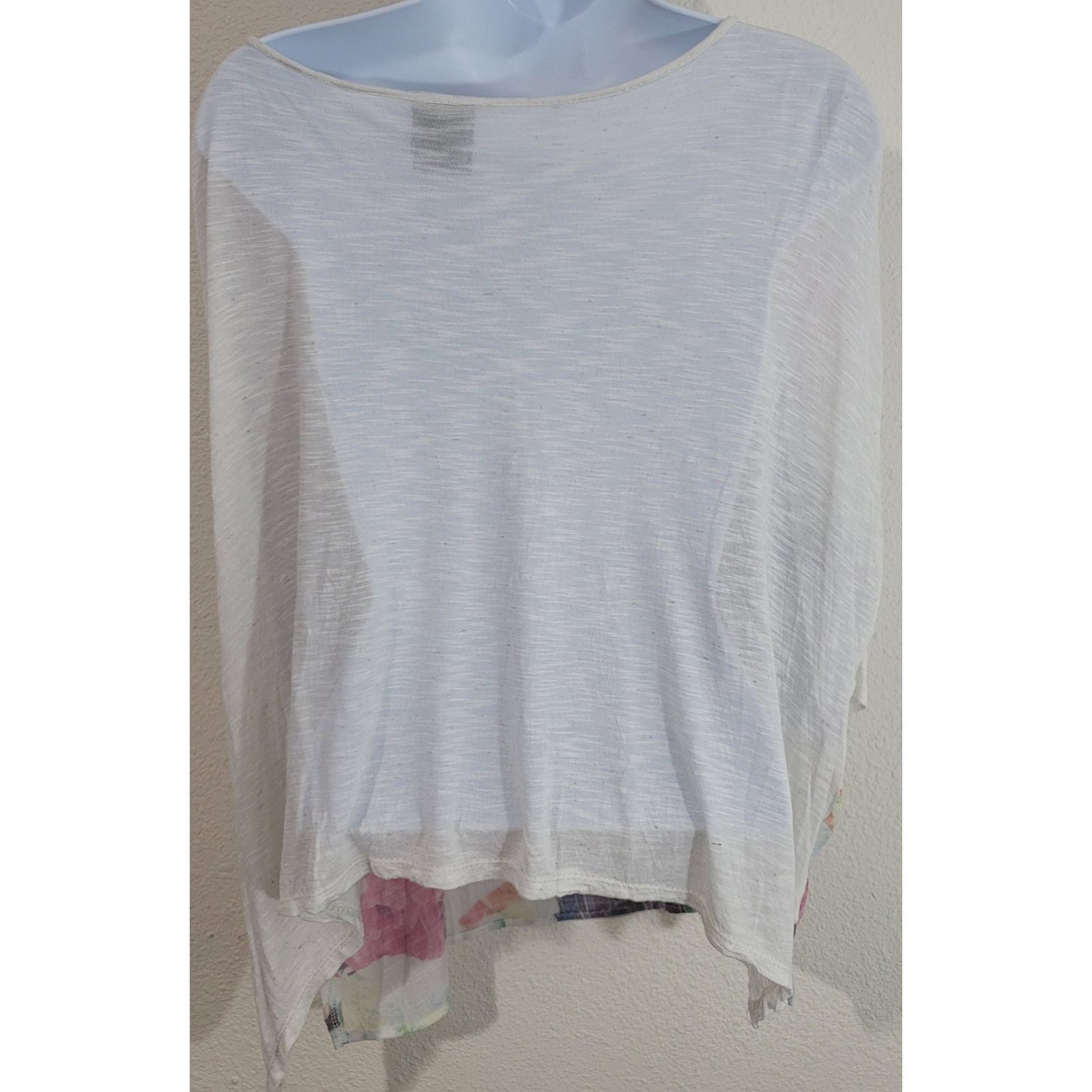 Other Bobeau Cream Pink Purple Floral Slub Knit Top M Lightweight Size M / US 6-8 / IT 42-44 - 3 Thumbnail