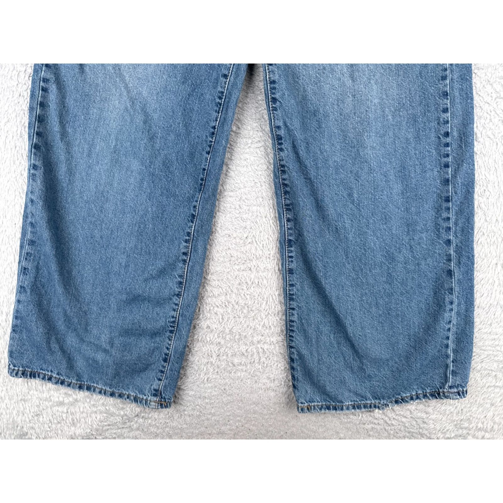 Rsq RSQ Jeans Women Jeans 26x29 Blue Wide-Leg Mid Rise Cotton Blend Distressed Zip Fly Vintage: No 90s Theme Size 26" / US 2 / IT 38 - 2 Thumbnail