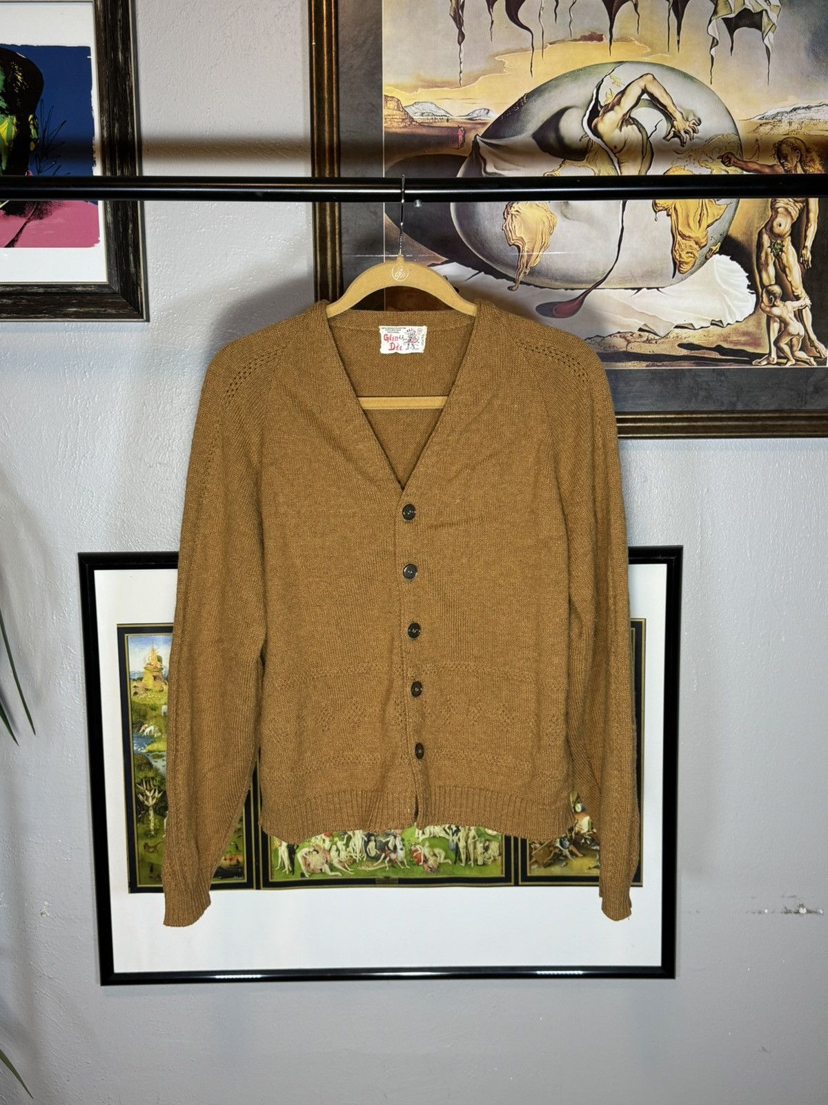 Vintage Vintage Mohair Blend Brown Cardigan Sweater Size US M / EU 48-50 / 2 - 1 Thumbnail