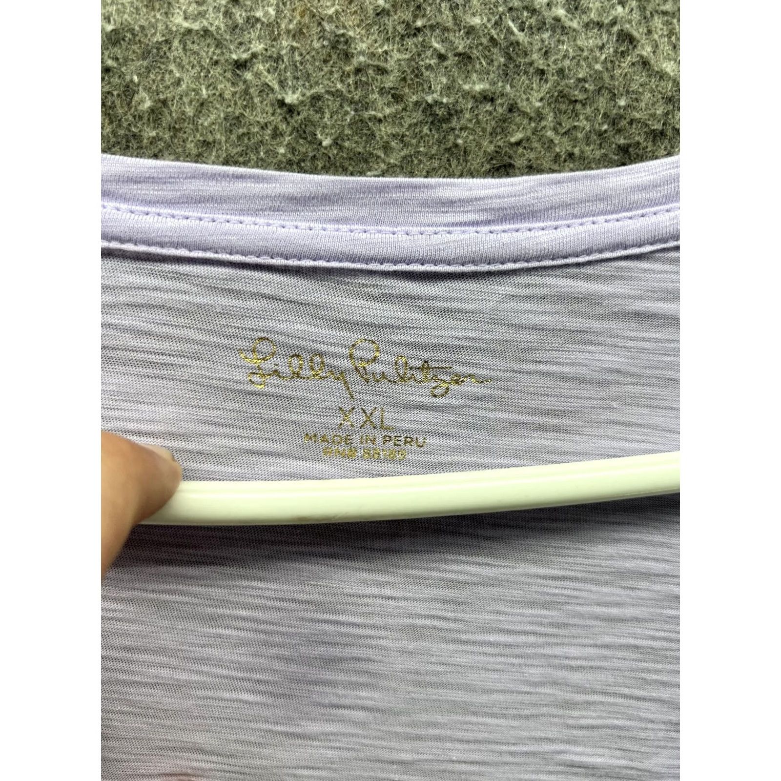 Lilly Pulitzer Lilly Pulitzer Shirt Womens XXL Purple V Neck Long Sleeve Jersey Top Relaxed Fit Size XXL / US 16-18 / IT 52-54 - 6 Thumbnail