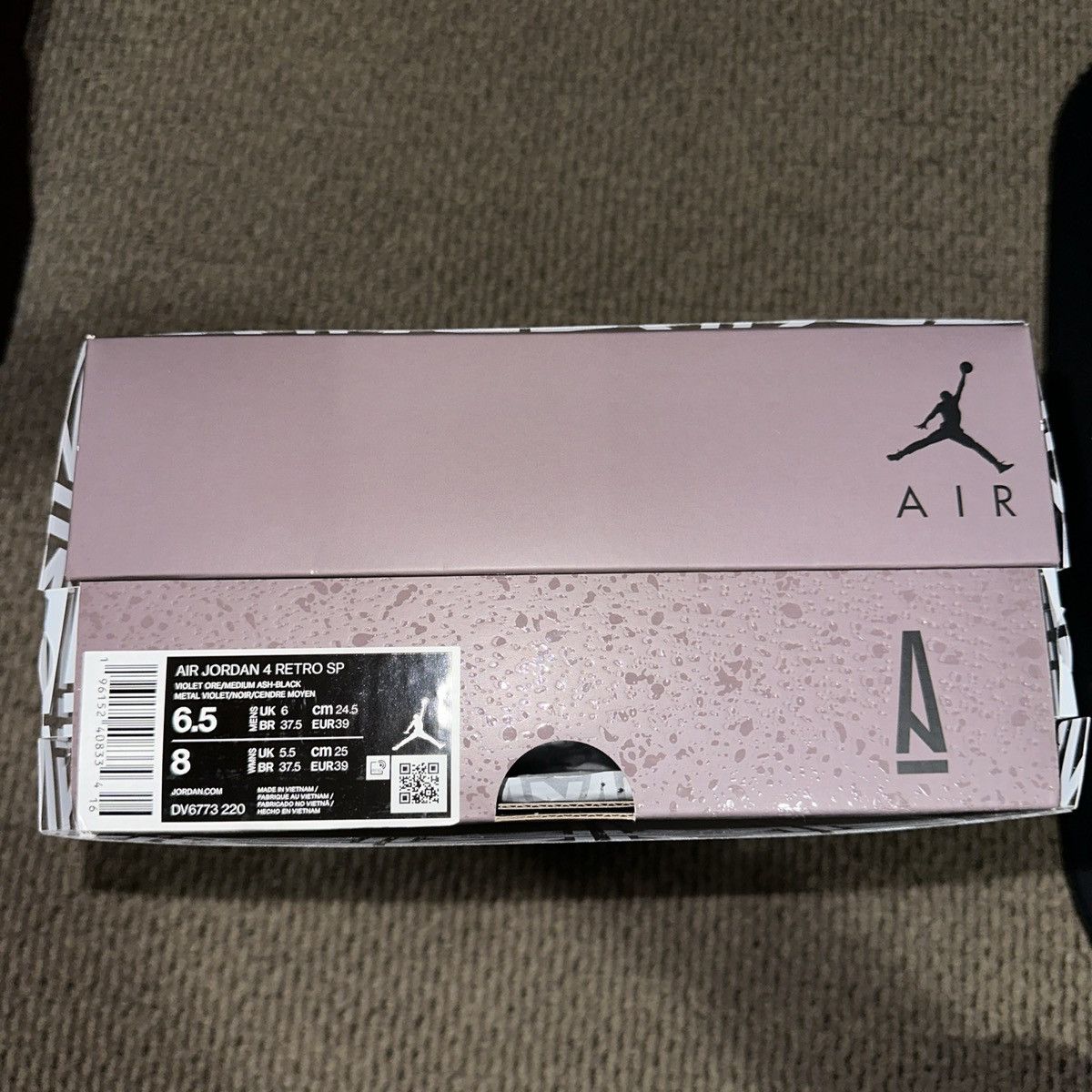 A Ma Maniere × Jordan Brand × Nike Jordan 4 Retro SP A Ma Maniere Violet Ore Size US 6.5 / EU 39-40 - 9 Thumbnail