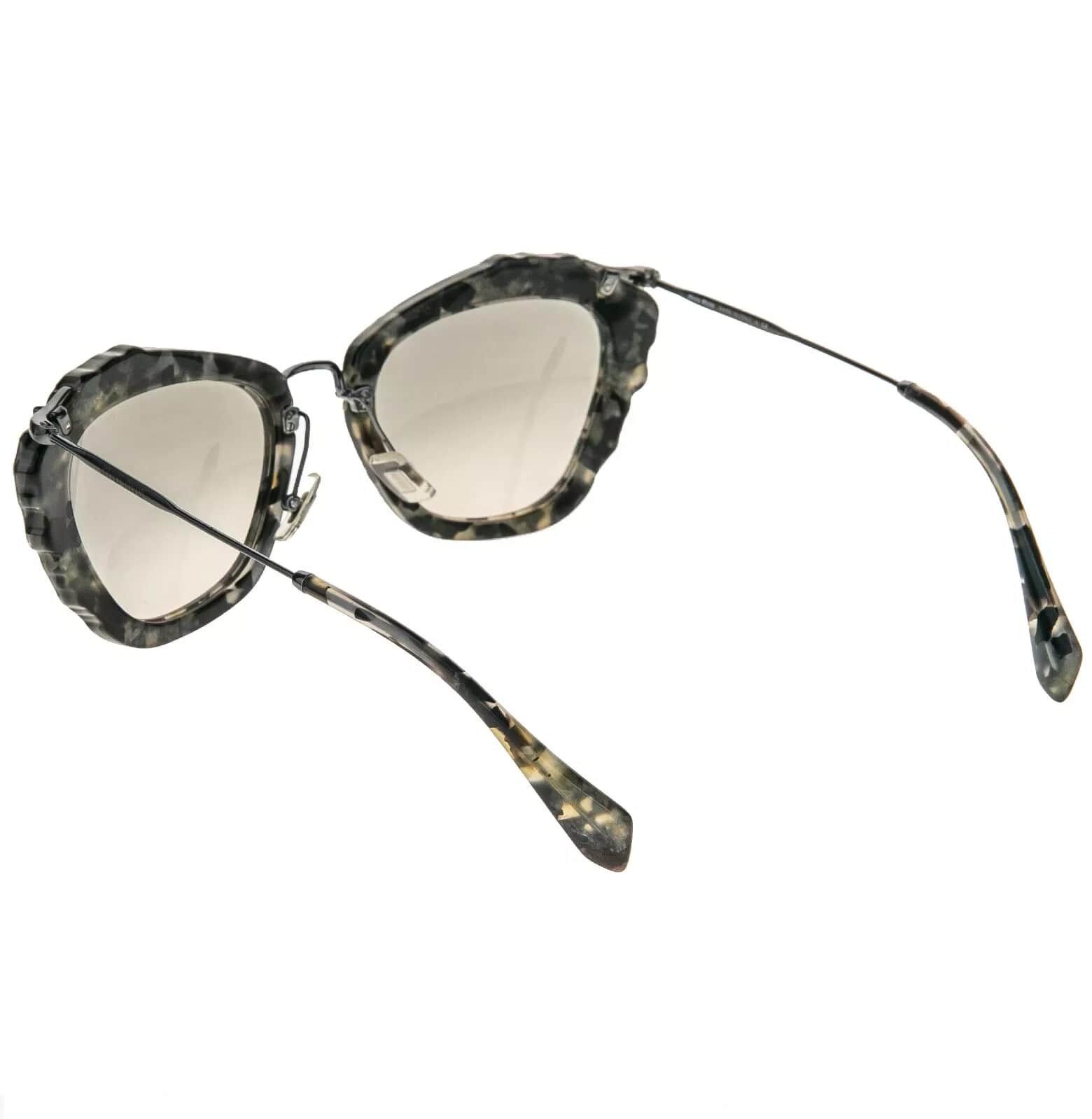 Miu Miu MIU MIU NOIR 04Q Marble Grey Ruthenium Foil Leather MU04QS Size ONE SIZE - 3 Thumbnail