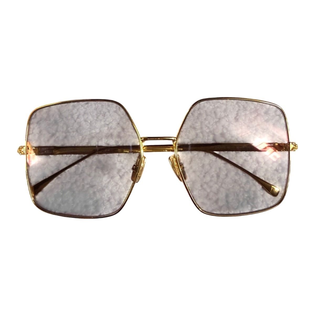 Fendi Fendi Gold Sunglasses Crystals FF Logo Black Lenses Boho Size ONE SIZE - 1 Thumbnail