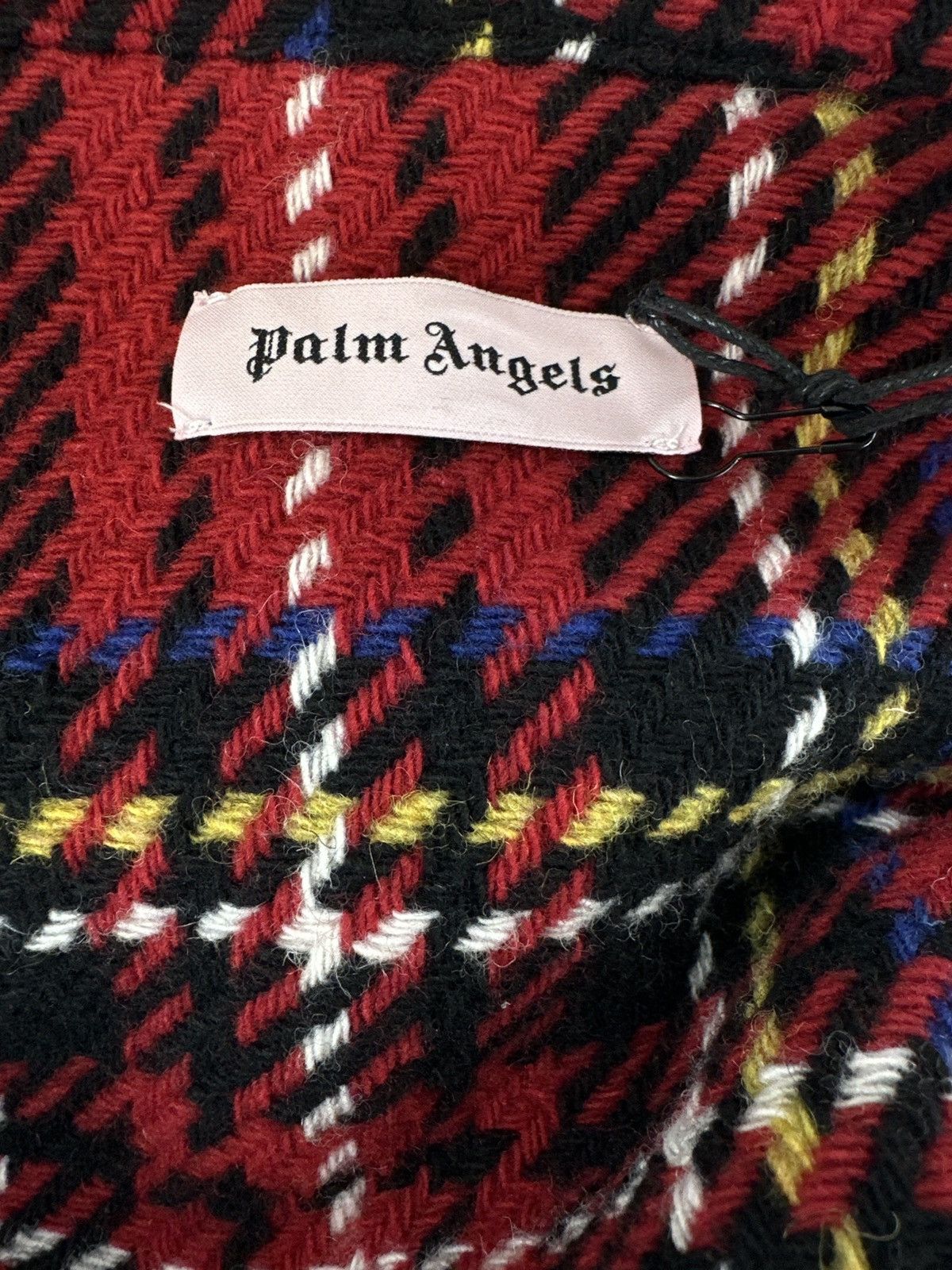 PALM ANGELS TARTAN PRINT JACKET - RED