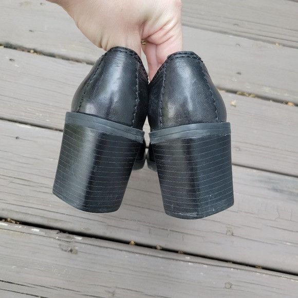 Vintage Vintage 90s y2k MIA Square Toe Chunky Heel Black Leather Low Size US 7.5 / IT 37.5 - 5 Thumbnail