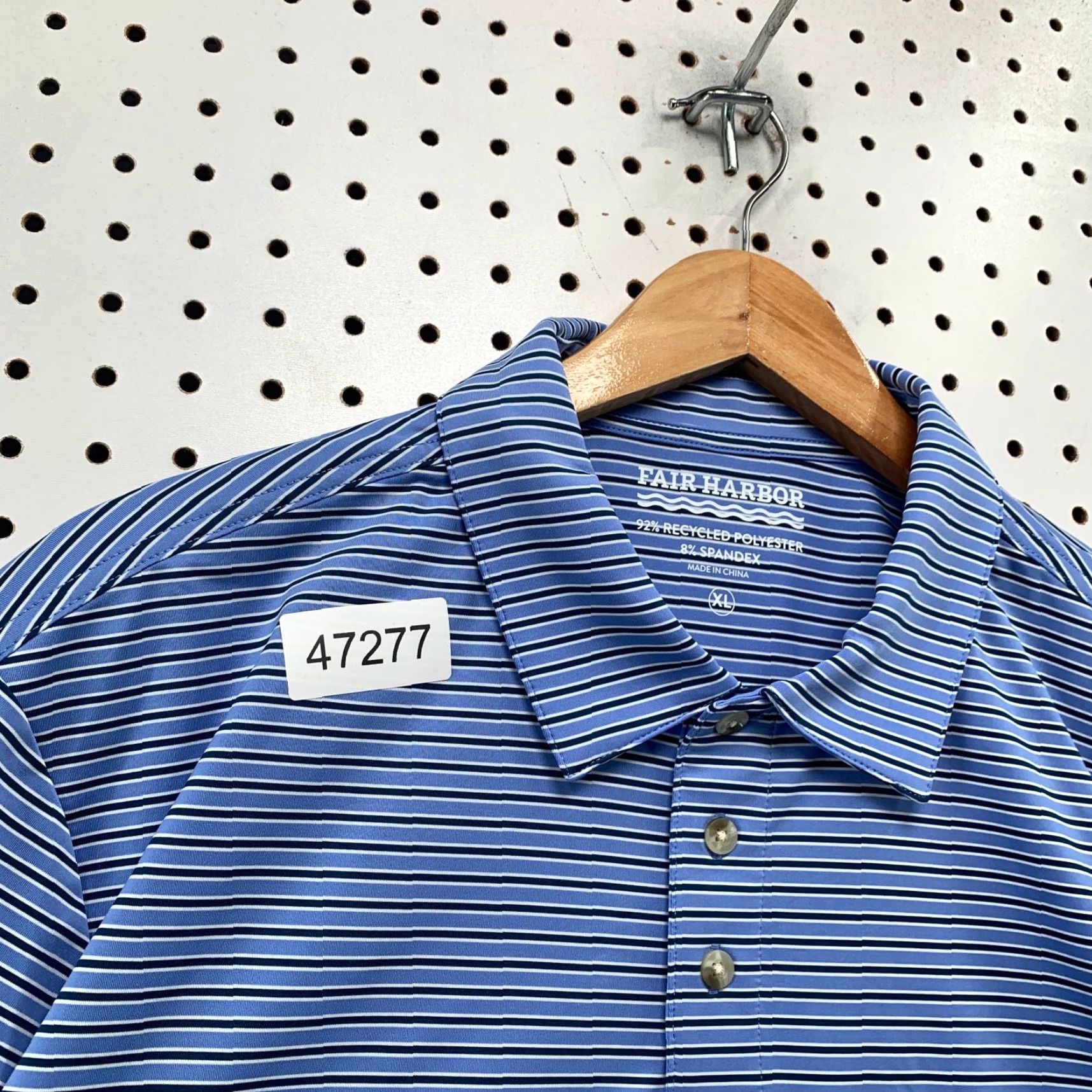 Vintage Fair Harbor Polo Shirt Mens XL Blue Striped Short Sleeve Golf Sailing Outdoor Size US XL / EU 56 / 4 - 6 Thumbnail