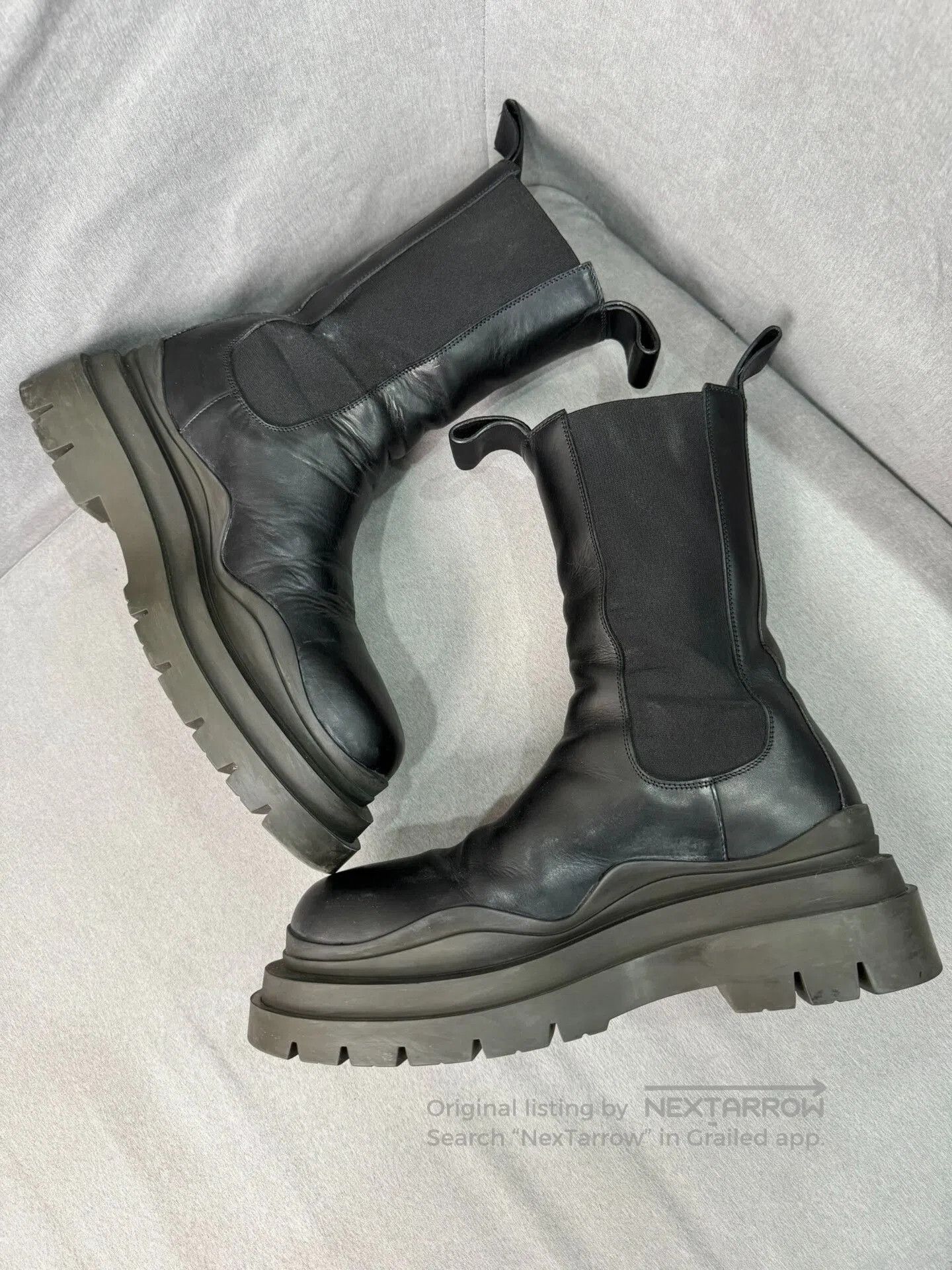 Bottega Veneta Bottega Veneta Brown Platform Chelsea Boots. Size US 9 / EU 42 - 4 Thumbnail