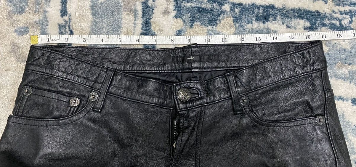 NO ID 2000s Lamb Leather Rider Zipper pants Size US 33 - 17 Thumbnail