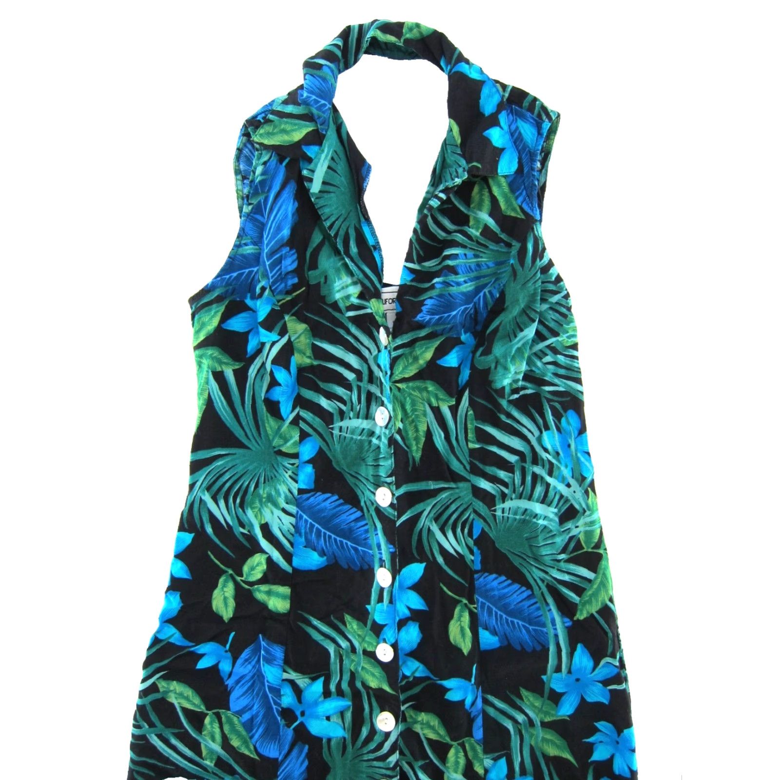 Vintage VINTAGE California Krush Dress Maxi Sleeveless Floral 100% Rayon Blue Green Blue Floral S Womens Size S / US 4 / IT 40 - 4 Thumbnail