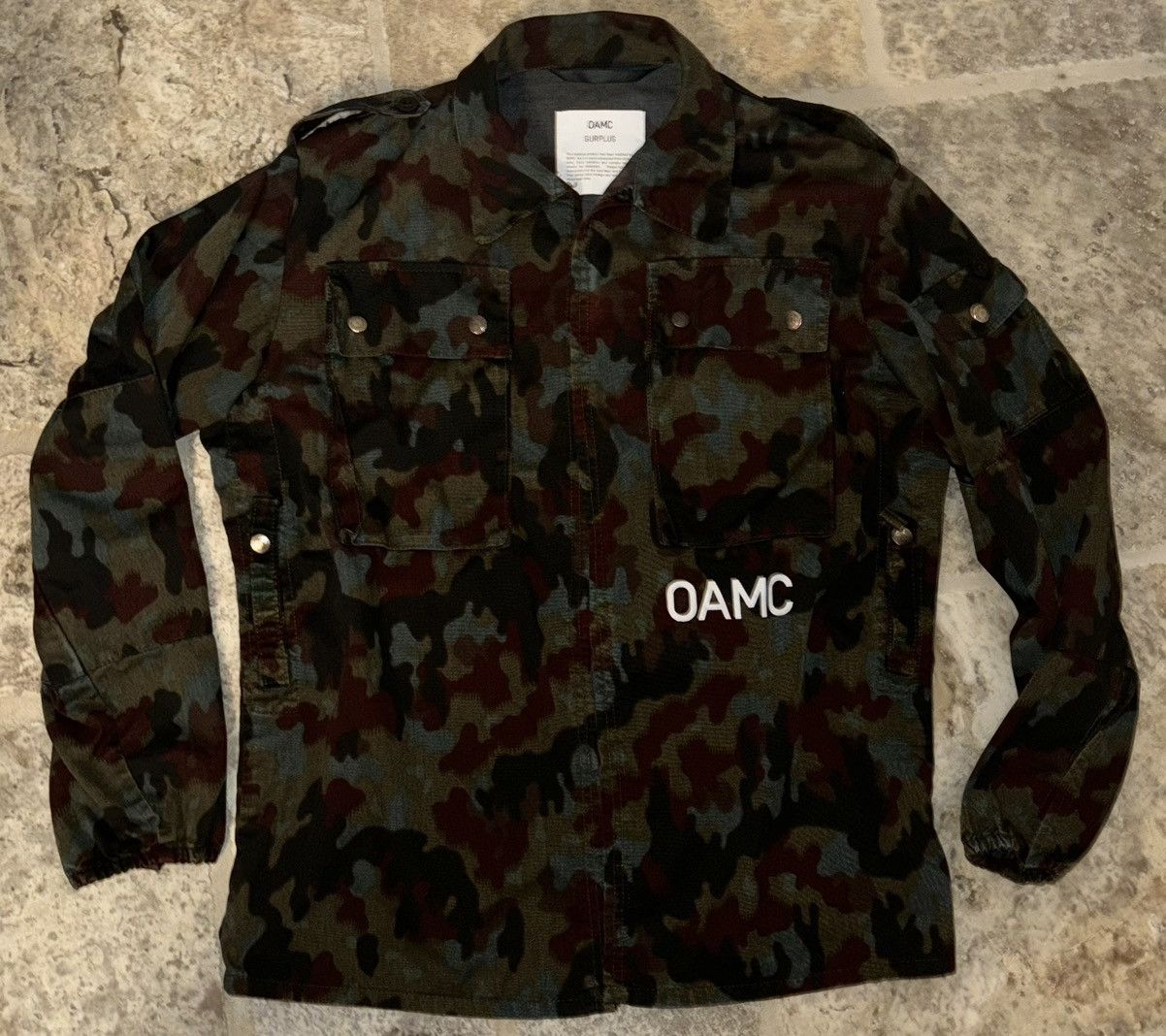 OAMC OAMC S/S 18’ Swiss Camo Open Face Military Jacket Size US L / EU 52-54 / 3 - 1 Thumbnail