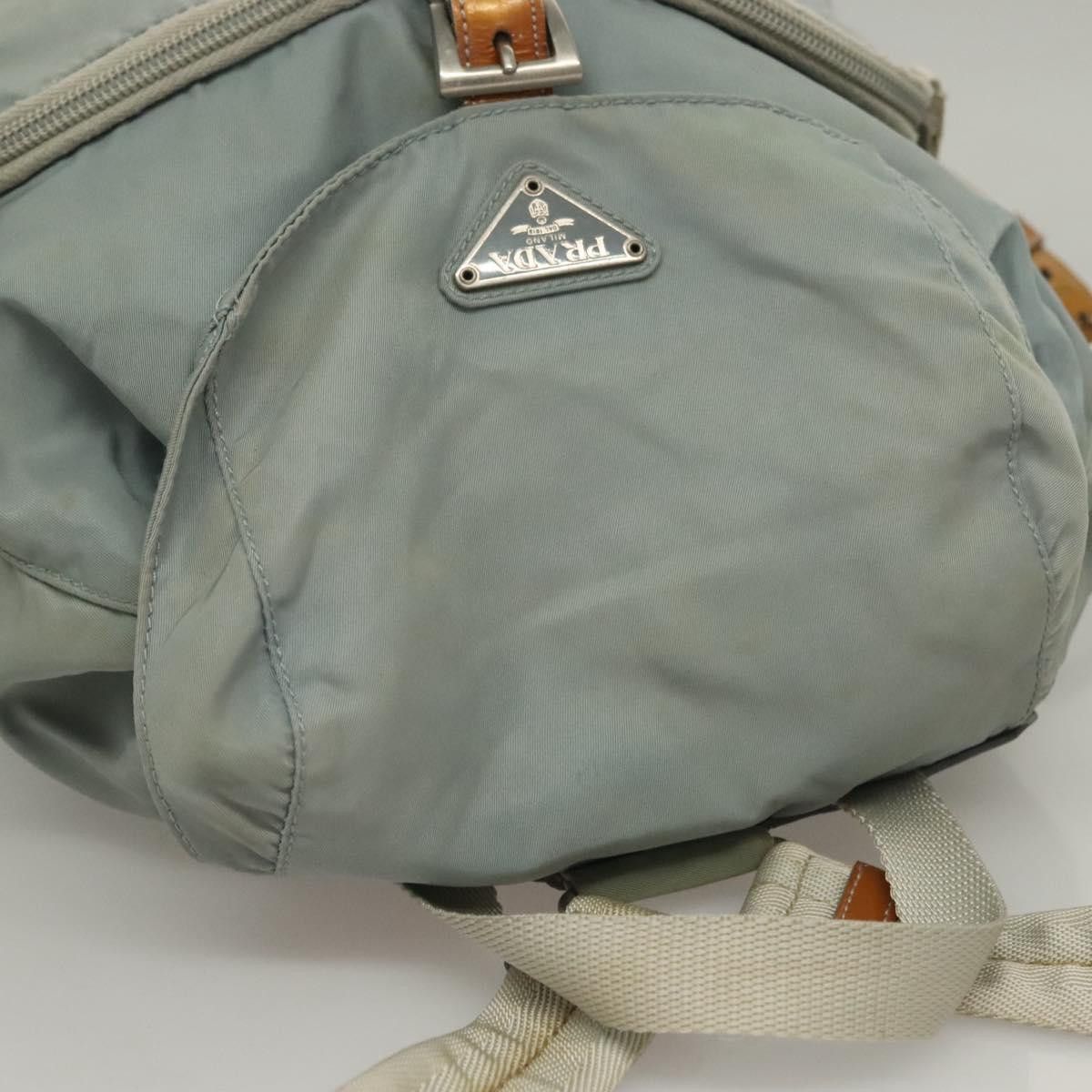 Prada PRADA Backpack Nylon Light Blue Silver Size ONE SIZE - 6 Thumbnail