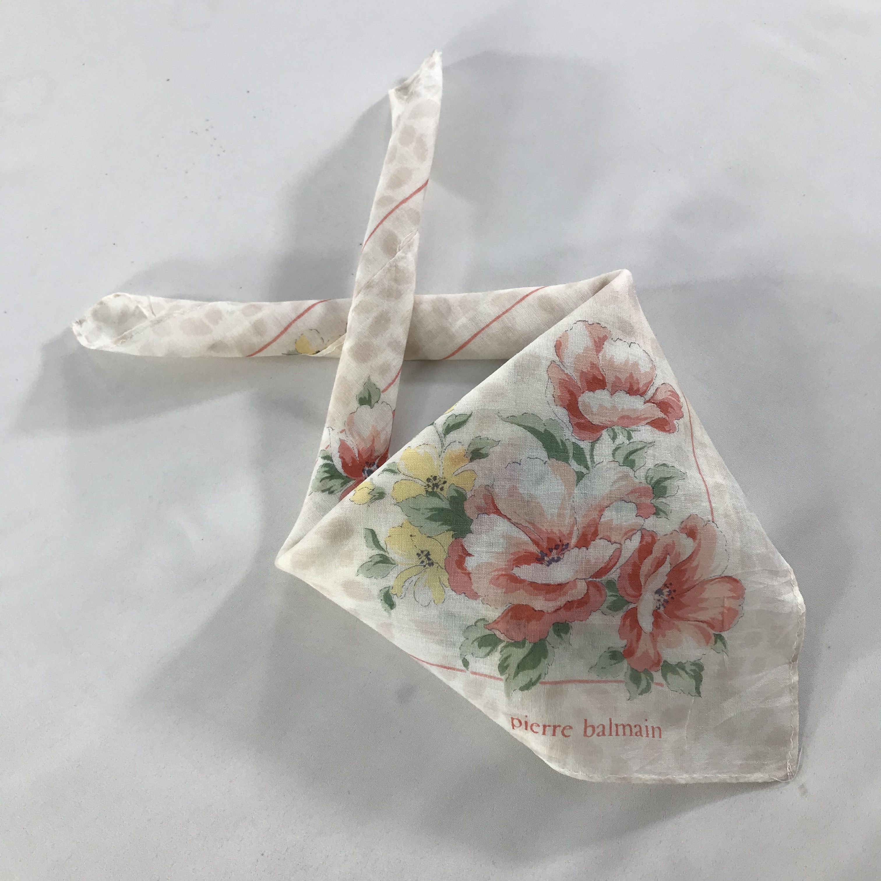 Pierre Balmain × Vintage Pierre Balmain Bandana / Handkerchief / Neckerchief - S1314 Size ONE SIZE - 4 Thumbnail