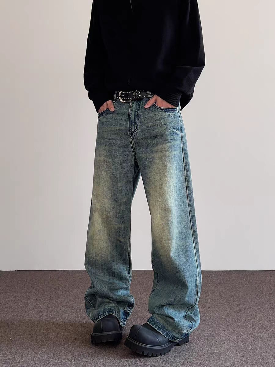 Japanese Brand × Jean High street washed straight micro flare straight leg jeans Size US 30 / EU 46 - 1 Thumbnail