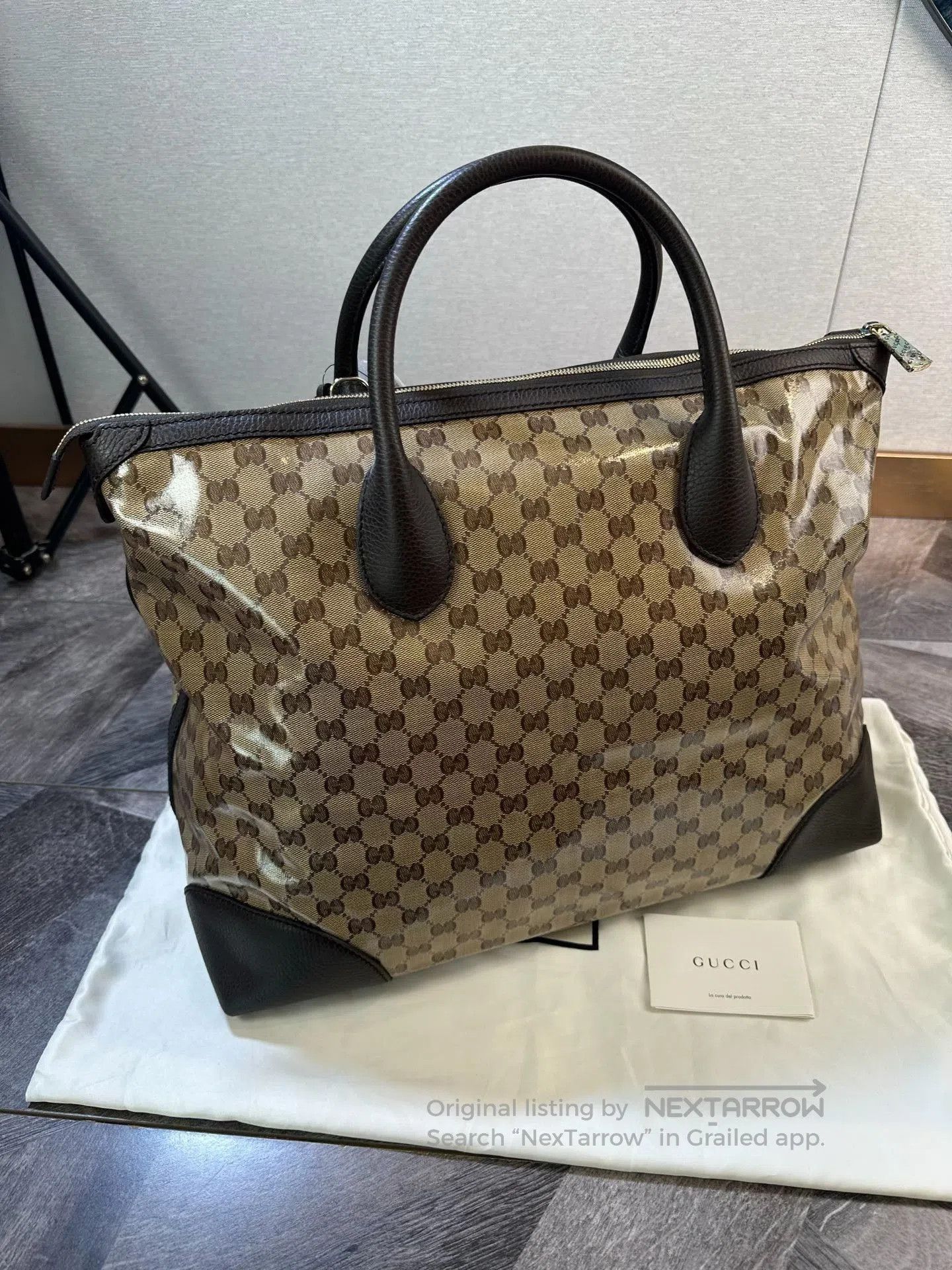 Gucci Gucci GG Crystal Leather Travel Bag. Size ONE SIZE - 3 Thumbnail