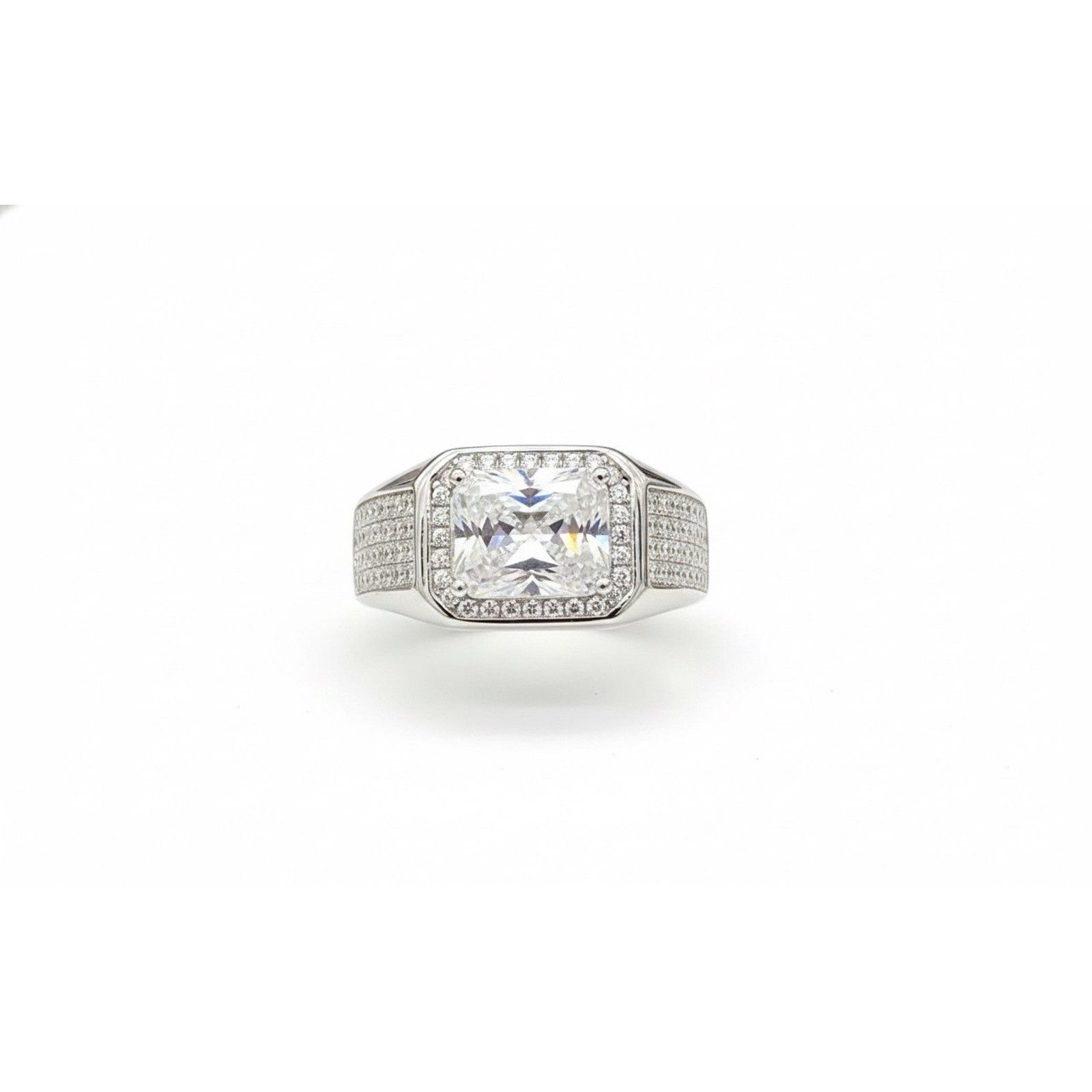 & Other Stories Men's Moissanite VVS1 Ring 925S Silver Ring for Gift Men Size ONE SIZE - 1 Thumbnail