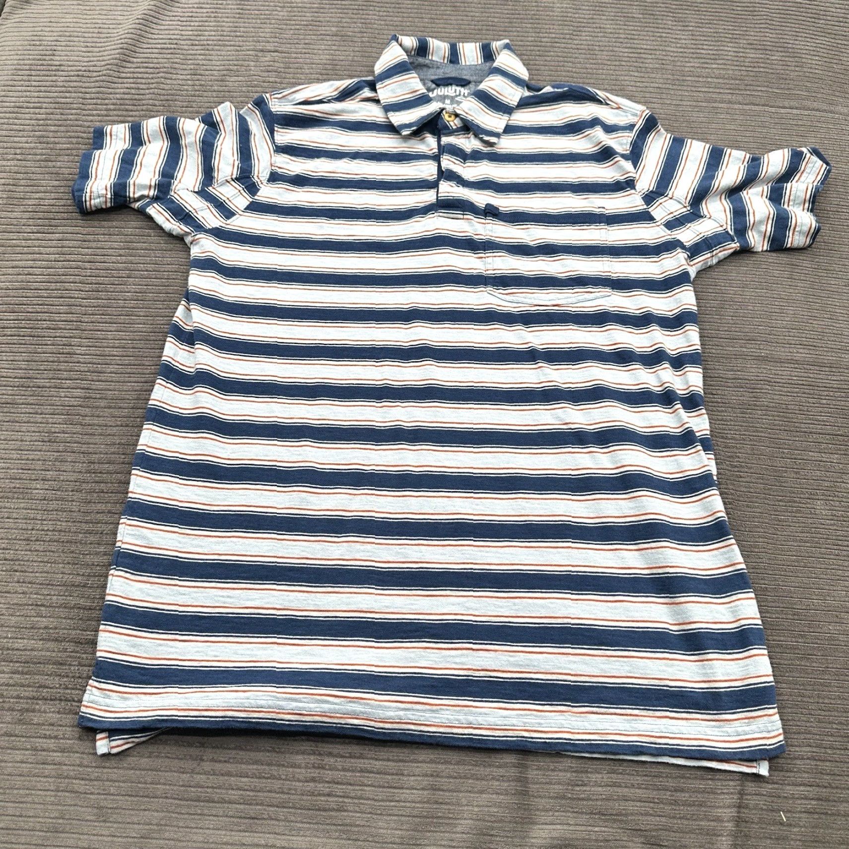 Vintage Duluth Polo Shirt Men M Striped Cotton Relaxed Fit Buttonless Pullover Casual Outdoor Outdoors American Classic Shirts Size US M / EU 48-50 / 2 - 2 Thumbnail