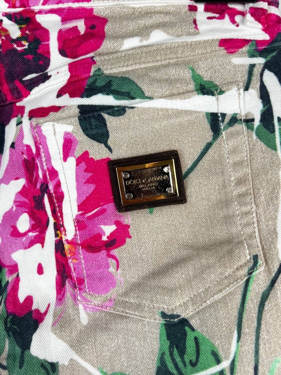 Dolce & Gabbana Dolce Gabbana flowers luxury denim size 40 Size 27" / US 4 / IT 40 - 3 Thumbnail