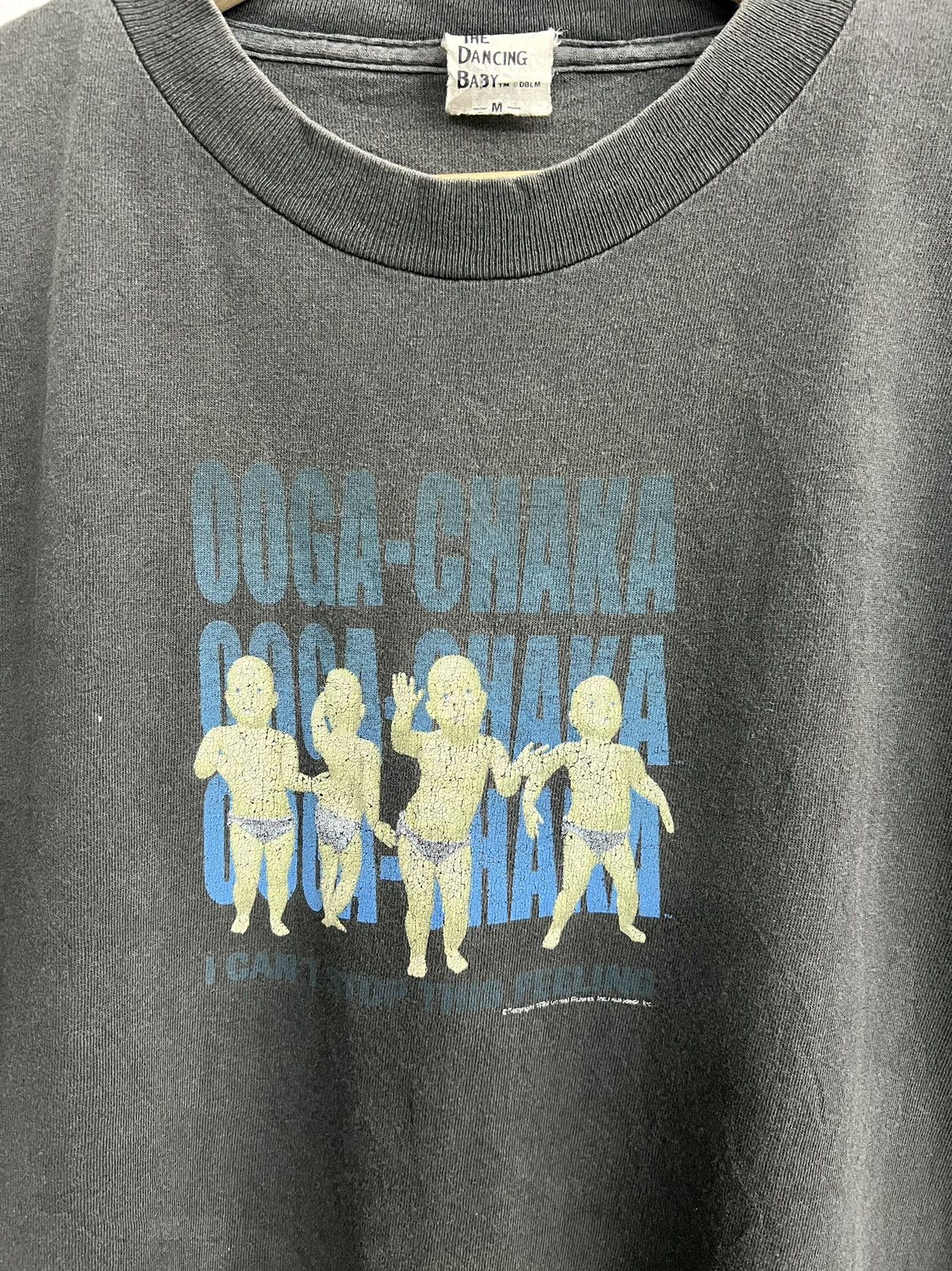 Apple RARE VINTAGE 90s OOGA CHAKA THE DANCING BABY TEE Size US M / EU 48-50 / 2 - 4 Thumbnail
