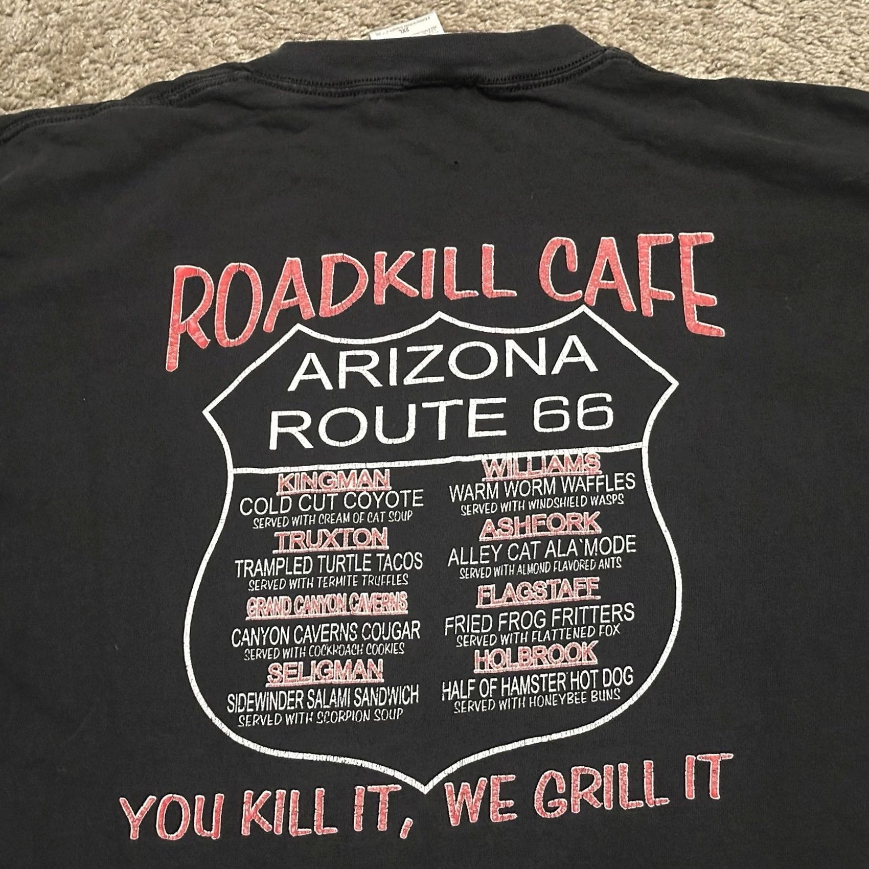 Tultex VINTAGE Route 66 Shirt Mens 2XL Black 90s Tultex Graphic Print Crew Neck Short Sleeve T-Shirt Size US XXL / EU 58 / 5 - 7 Thumbnail