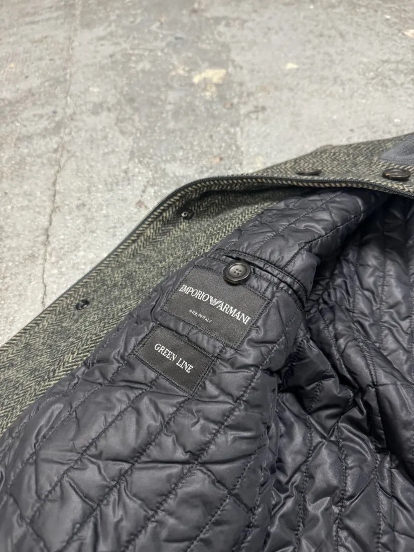 Emporio Armani × Vintage AW2009 Emporio Armani Raw Wool Grey Long Coat Size US M / EU 48-50 / 2 - 9 Thumbnail