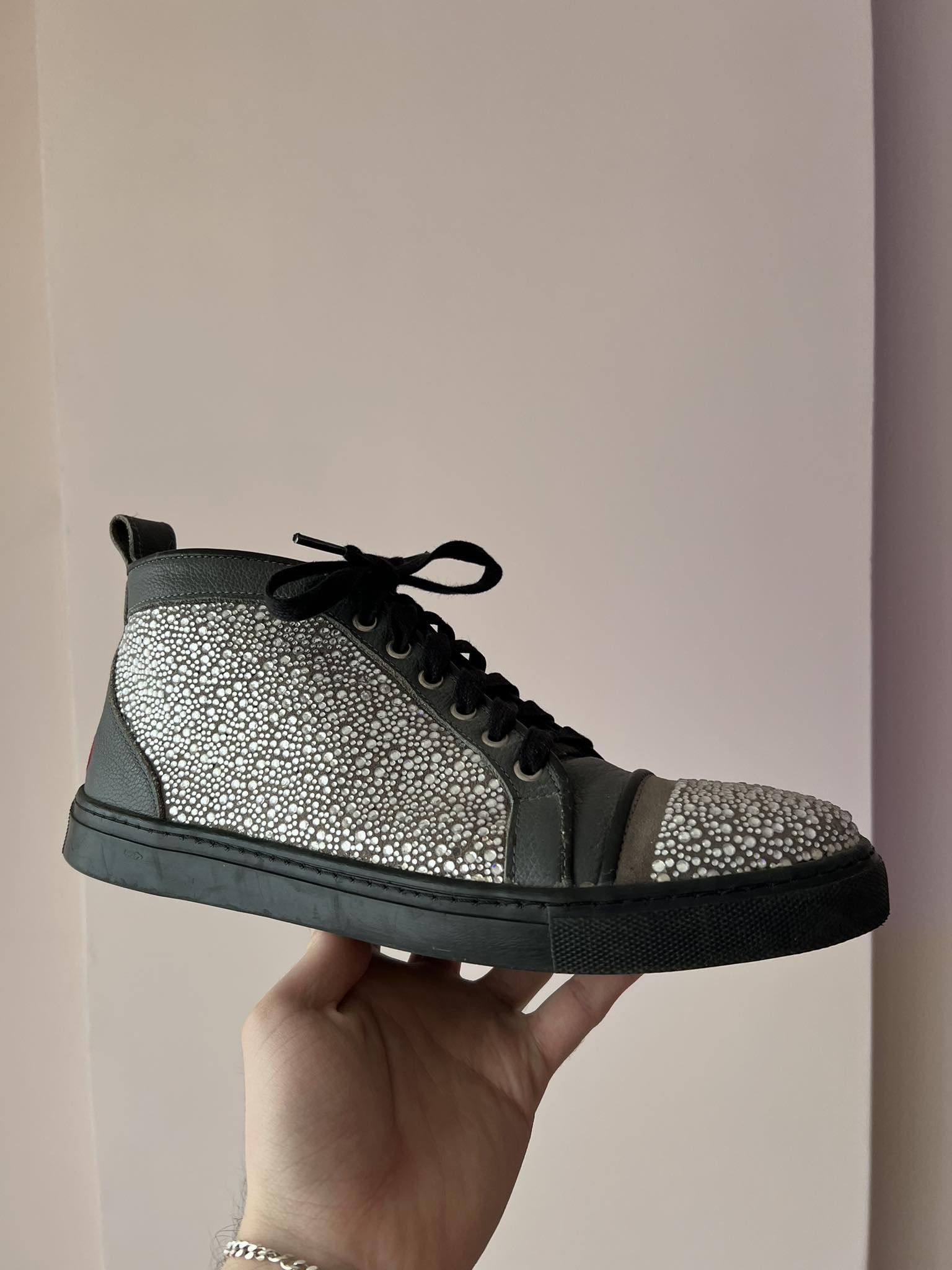 image of Vintage x Vivienne Westwood Crystal High Sneakers in Black, Men's (Size 11)