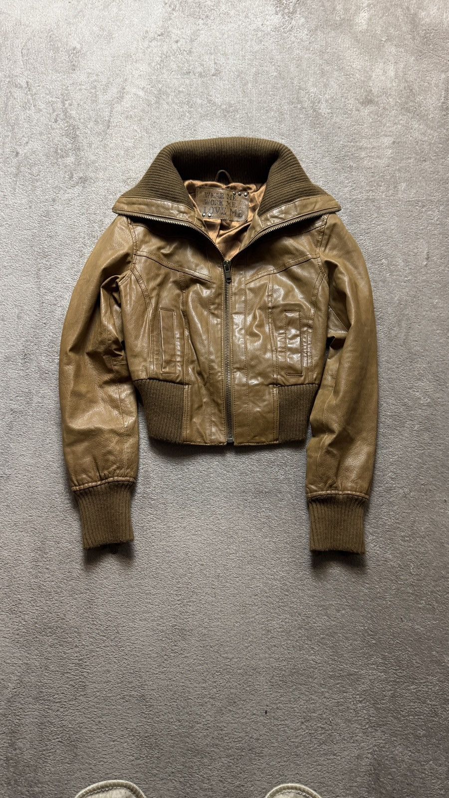 Genuine Leather Vintage Y2K faded leather jacket Gucci Hysteric LGB style Size L / US 10 / IT 46 - 4 Thumbnail
