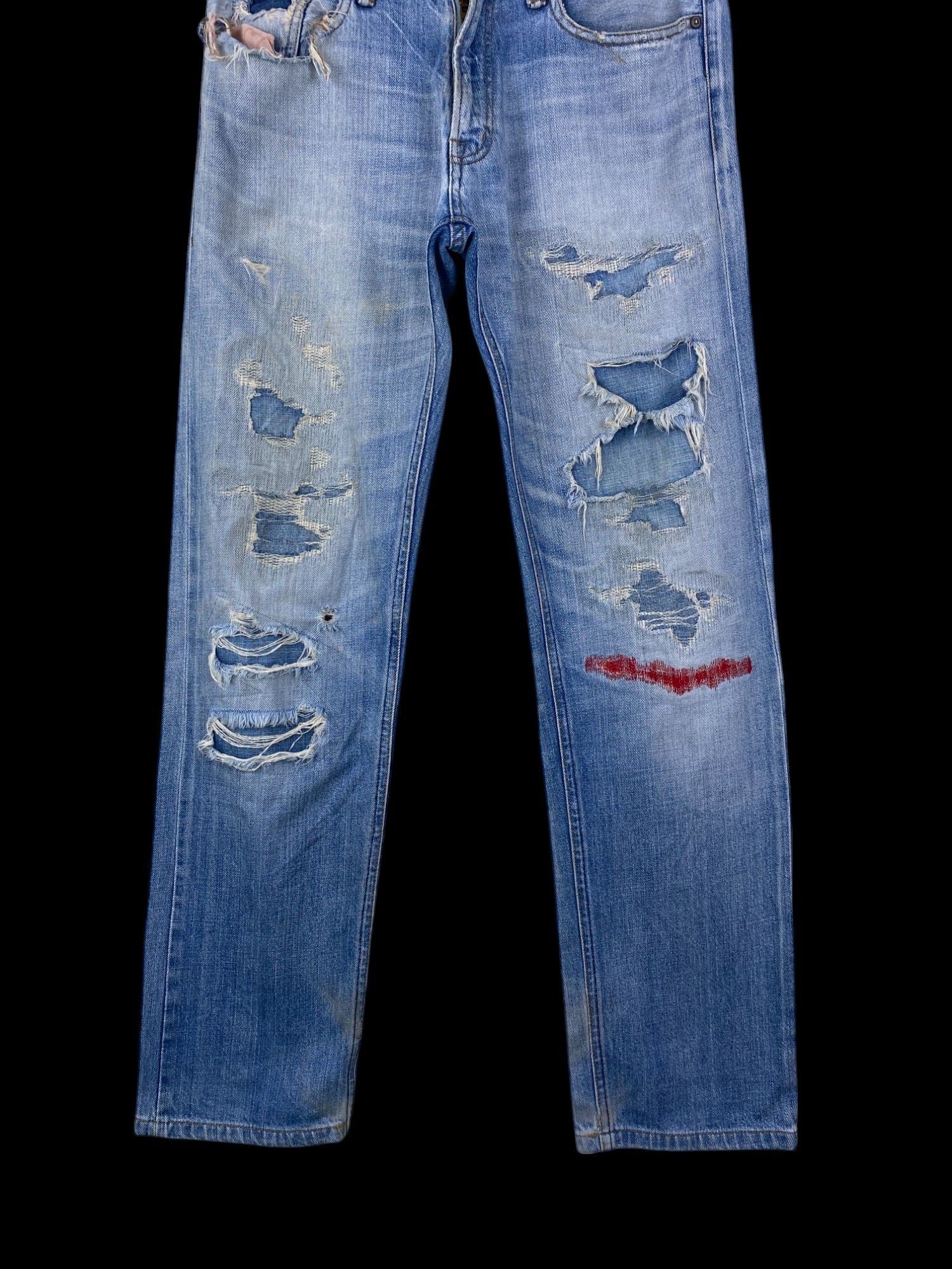 Japanese Brand (30x29.5)INSANE Perfect Distressed Japan Semantic jean Size US 30 / EU 46 - 2 Thumbnail