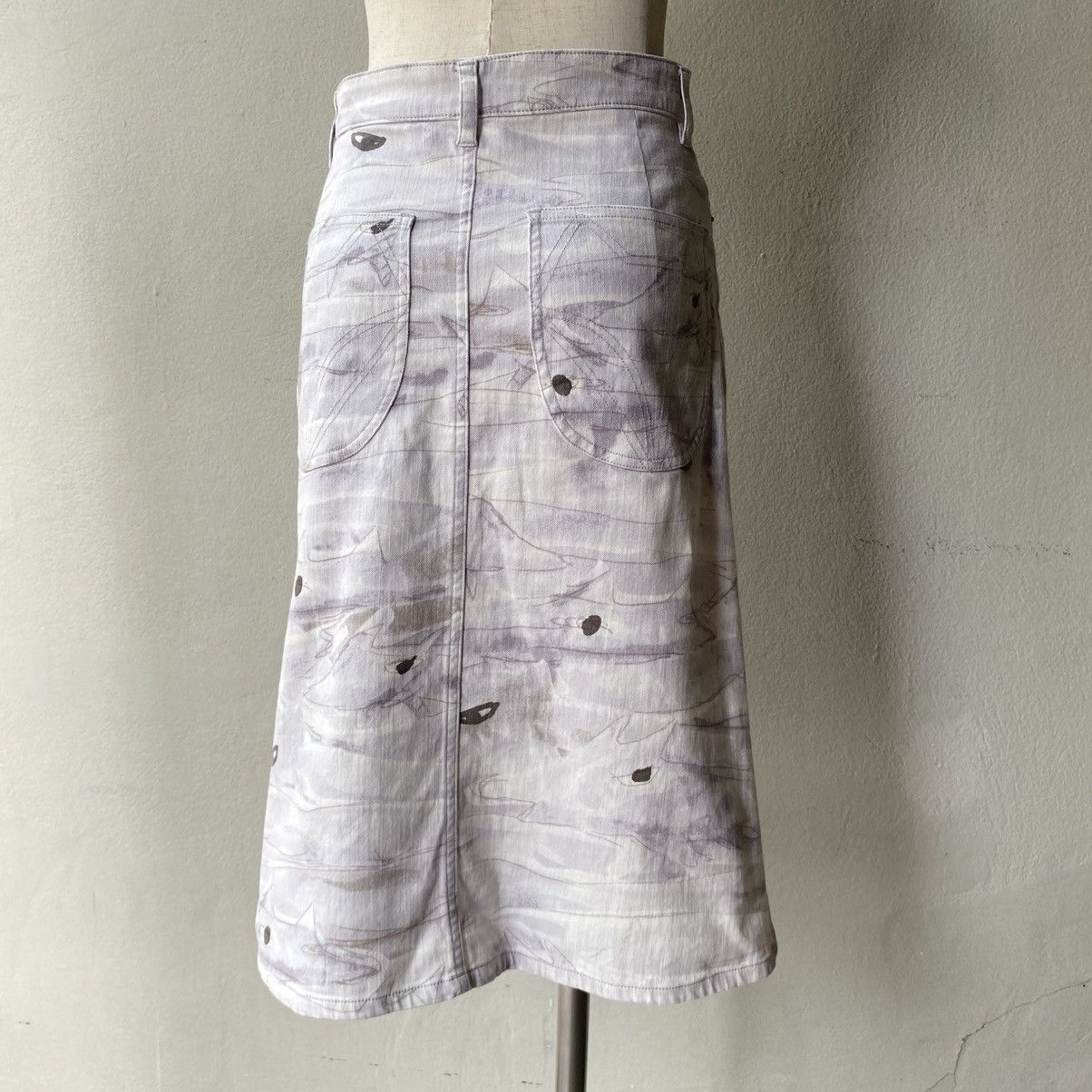 Tsumori Chisato TSUMORI CHISATO Shark Print Denim Skirt Size 28" / US 6 / IT 42 - 16 Thumbnail