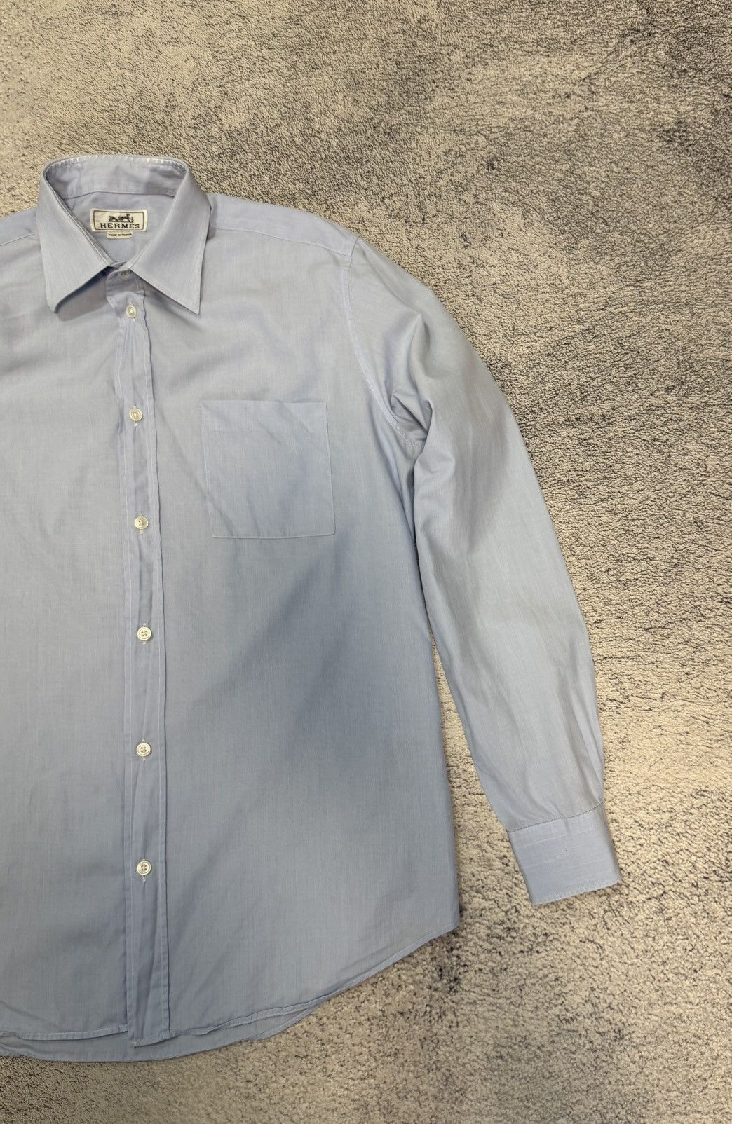 Hermes Hermes Men Shirt Long Sleeve 15 (1/2) 39 Button Front France Size US S / EU 44-46 / 1 - 8 Thumbnail