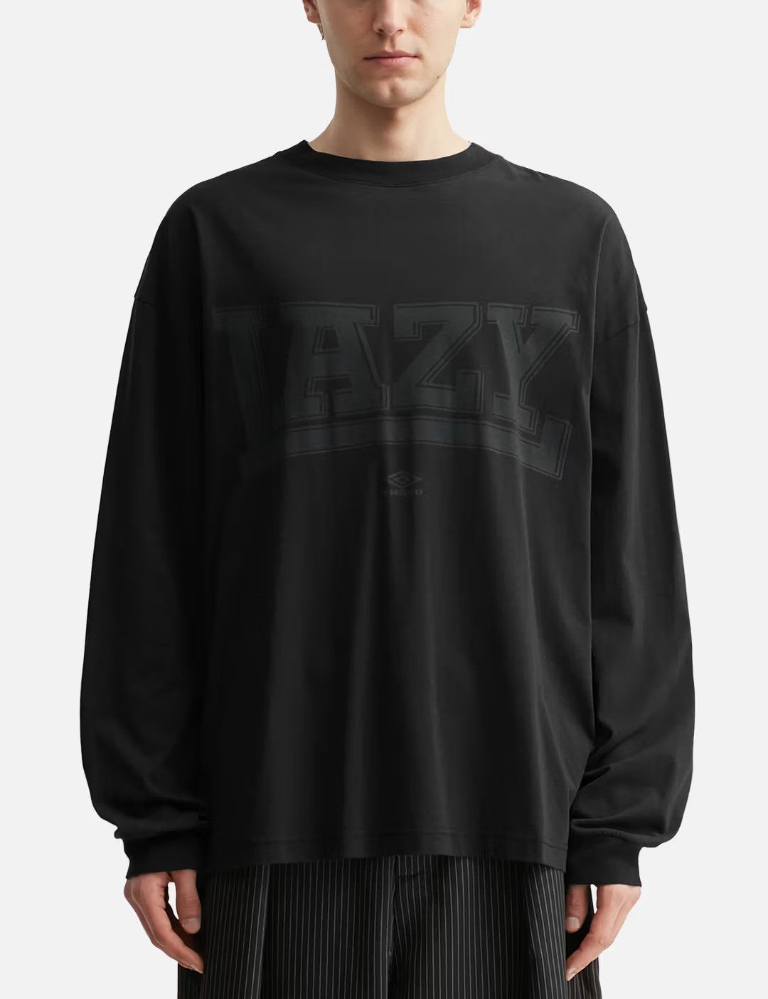 Umbro Black Lazy Logo Oversized Long Sleeve T-Shirt Size US S / EU 44-46 / 1 - 3 Thumbnail