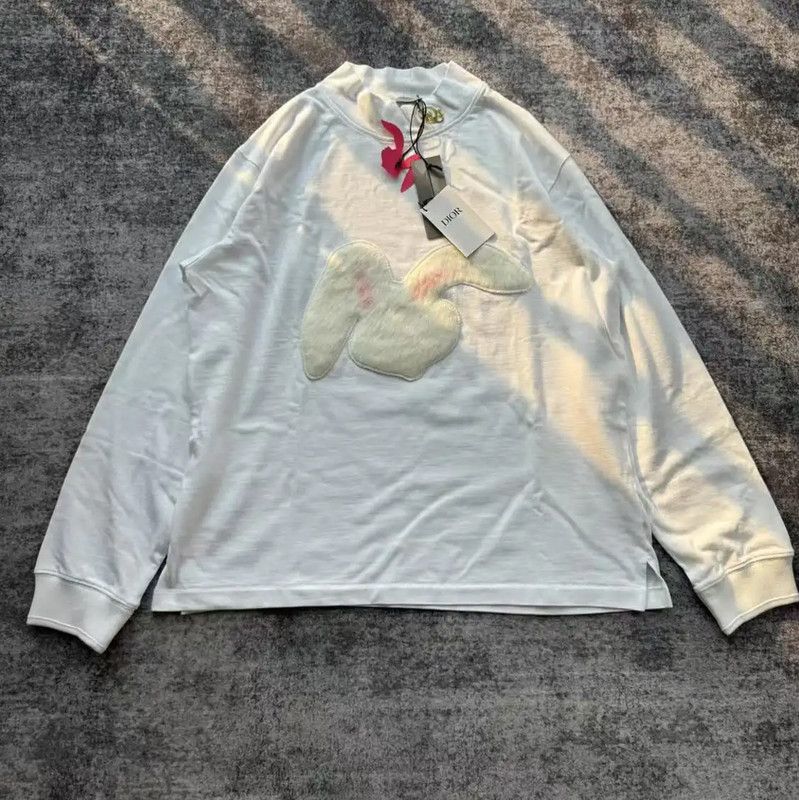 Dior Dior White Cotton Women's Sweatshirt 0089 Size XL / US 12-14 / IT 48-50 - 1 Thumbnail