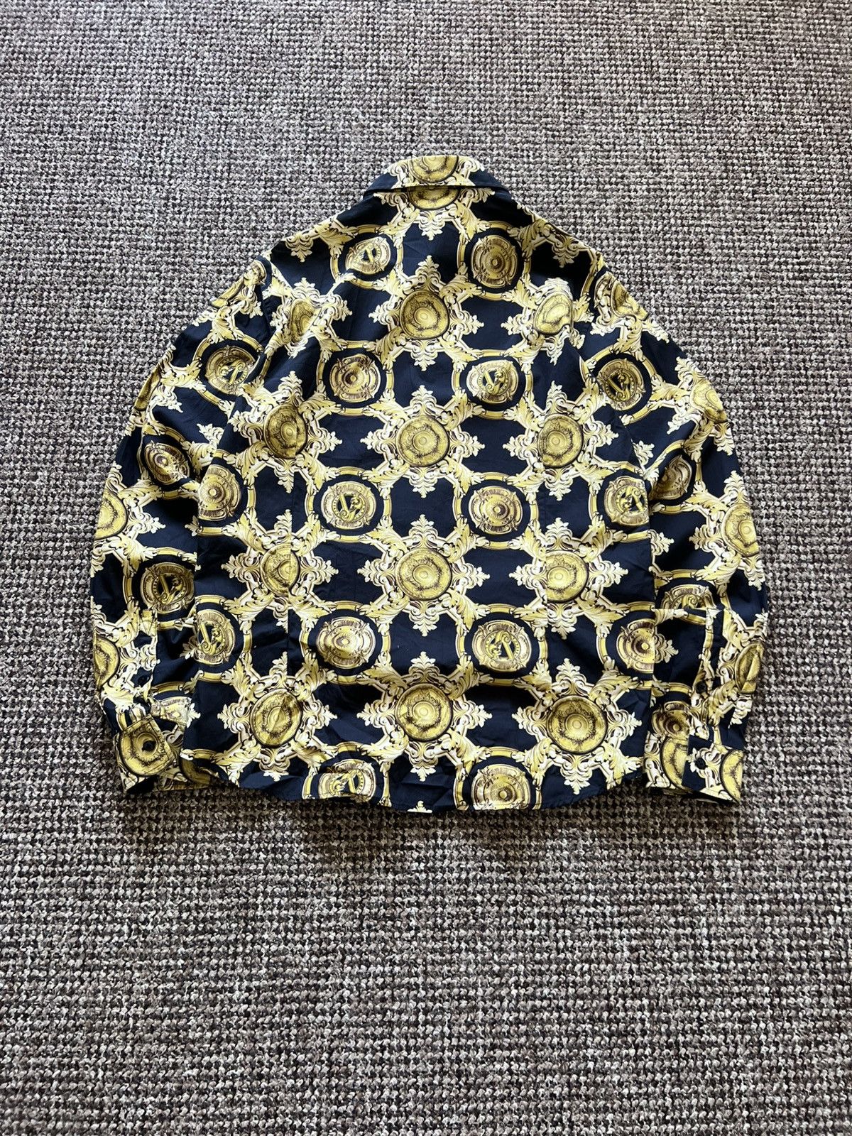 Versace Versace Baroque Print Shirt Black/Gold Men’s Long Sleev Size US L / EU 52-54 / 3 - 3 Thumbnail