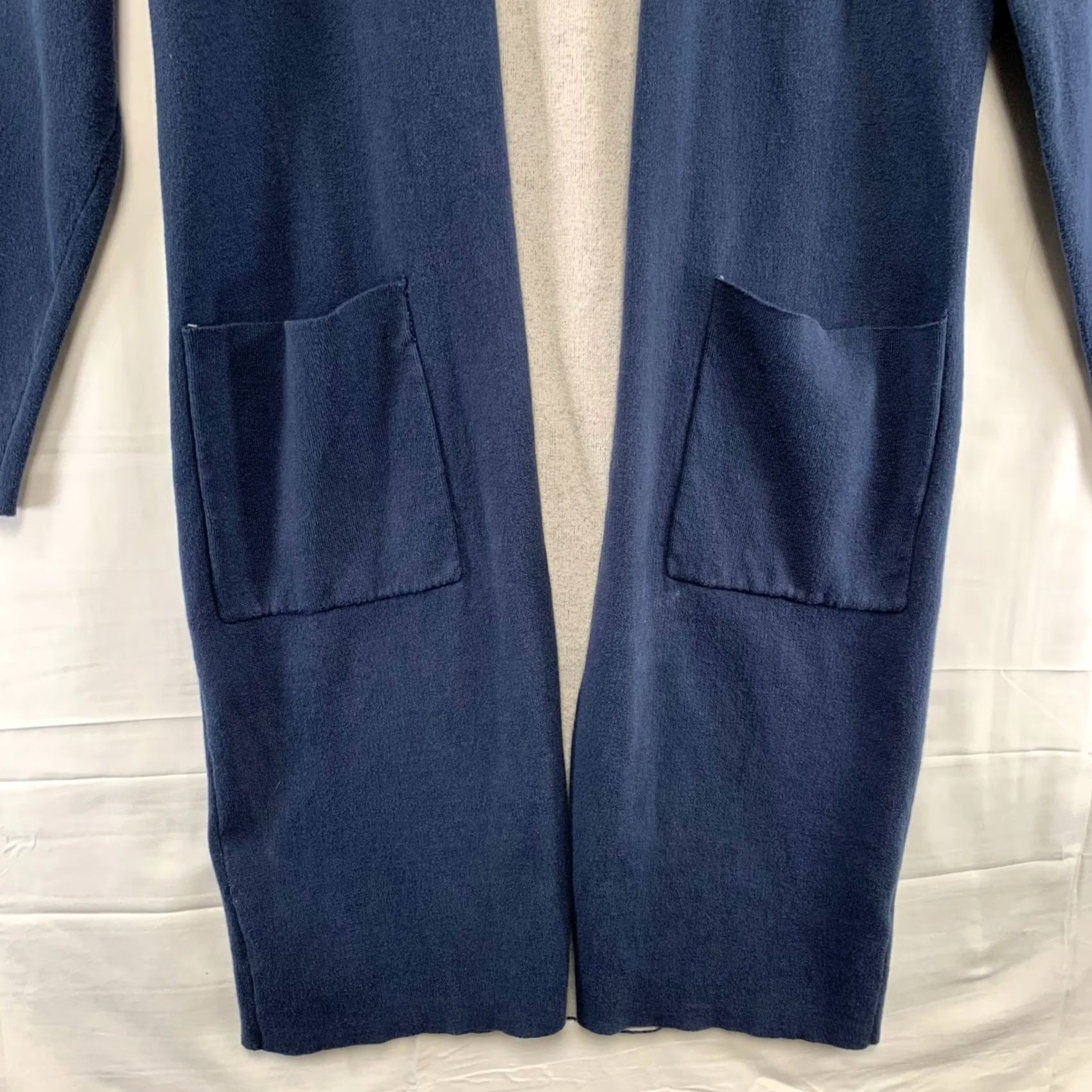 Citizen Modern Citizen Sweater Womens S Cardigan Navy Longline Open Front Knit Size S / US 4 / IT 40 - 3 Thumbnail