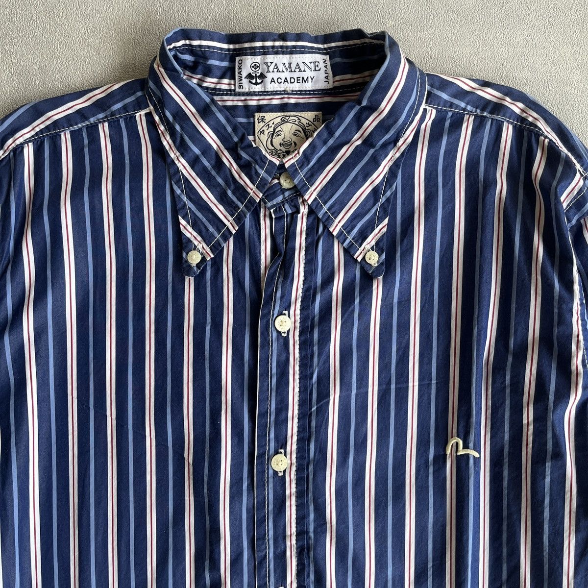 Evisu Evisu Yamane Academy Striped Shirt Size US XL / EU 56 / 4 - 2 Thumbnail