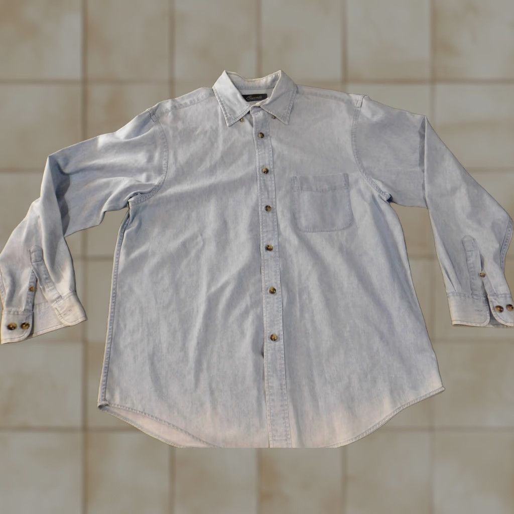 Roundtree & Yorke Roundtree & Yorke Shirt Large Denim Blue Mens Casuals Button Up Size US L / EU 52-54 / 3 - 1 Thumbnail