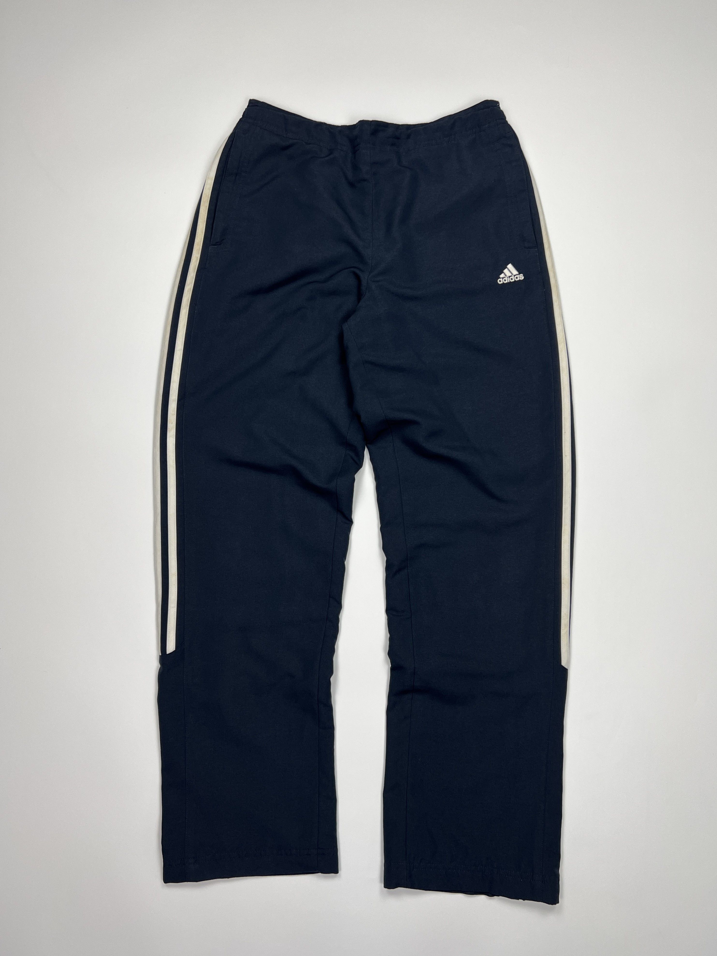 Adidas Vintage Adidas Nylon 3 Striped Wide Sport Pants Navy\White Size 28" / US 6 / IT 42 - 1 Thumbnail