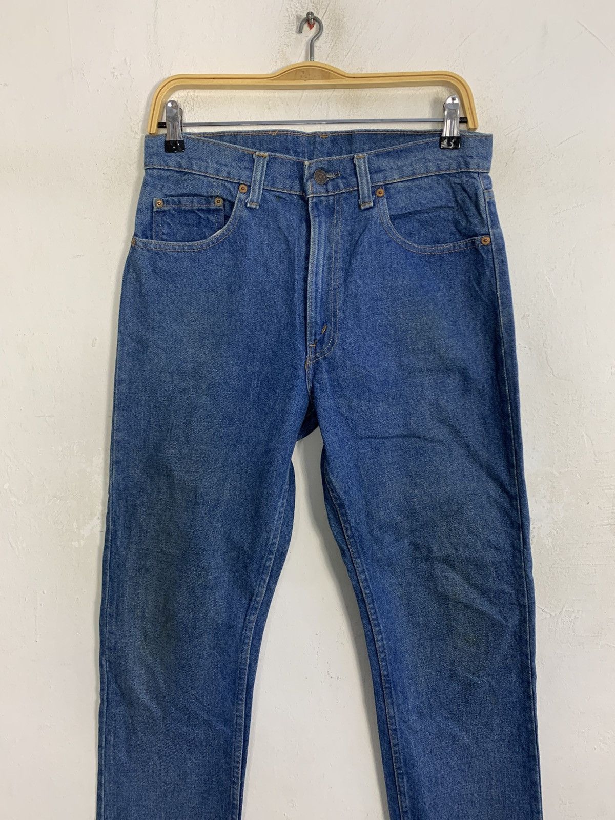 Levi's Levis Strauss Lot 505 Indigo Denim Jeans Straight Cut Size US 30 / EU 46 - 3 Thumbnail