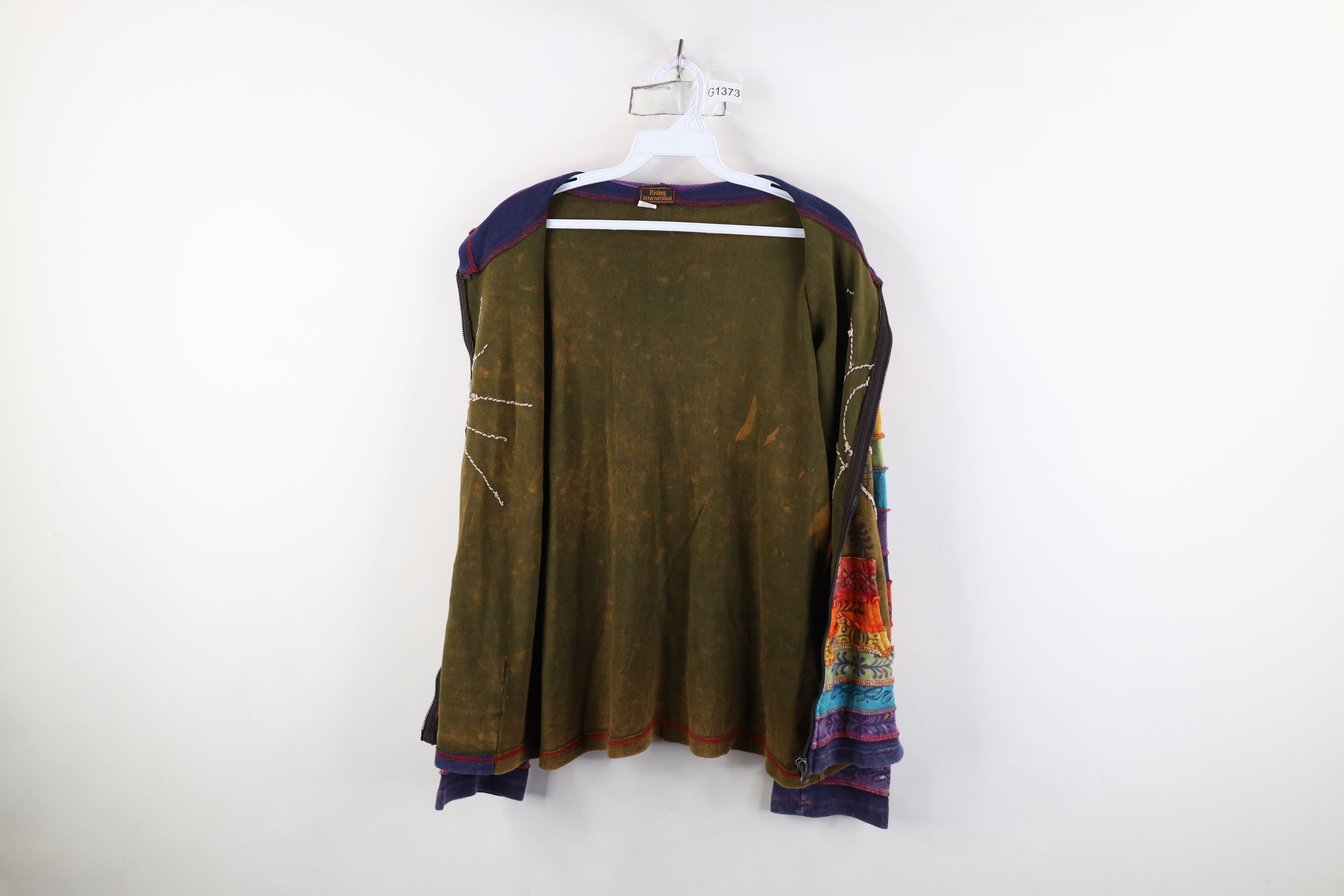 Vintage Vintage 90s Y2K Streetwear Fair Rainbow Sun Full Zip Hoodie Size M / US 6-8 / IT 42-44 - 11 Thumbnail
