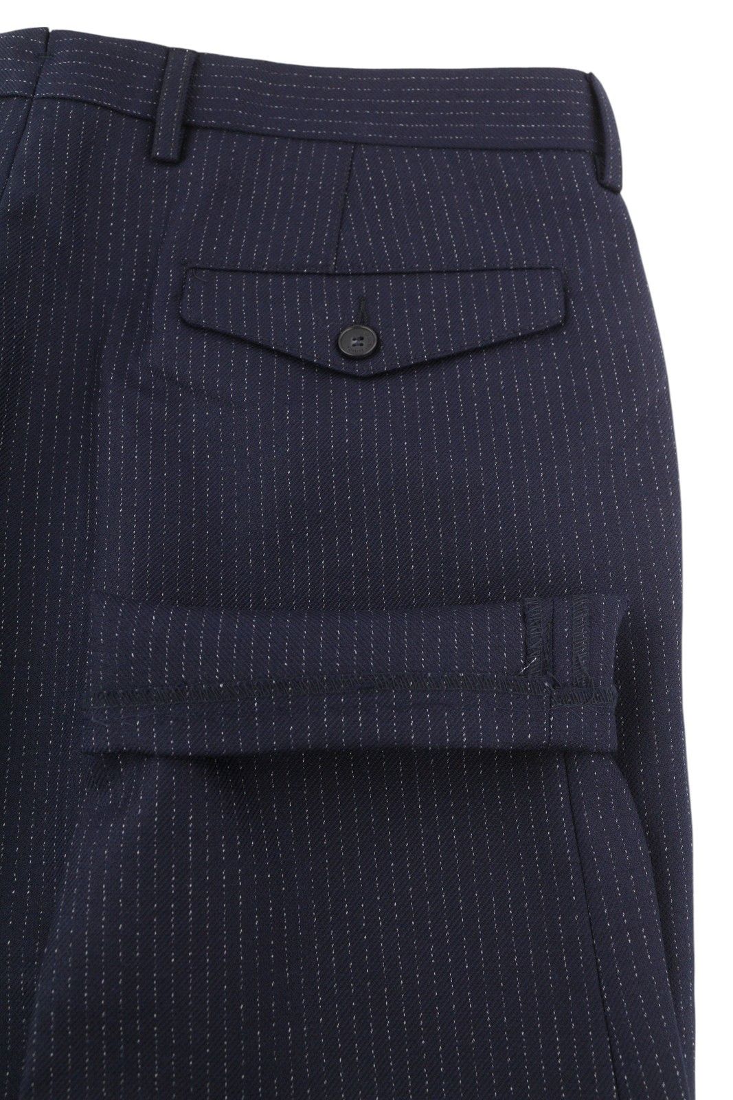 Tommy Hilfiger WAVE PINSTRIPE W40 Blue Wool Blend Pleated Leg Pants 85342 Size US 40 / EU 56 - 5 Thumbnail