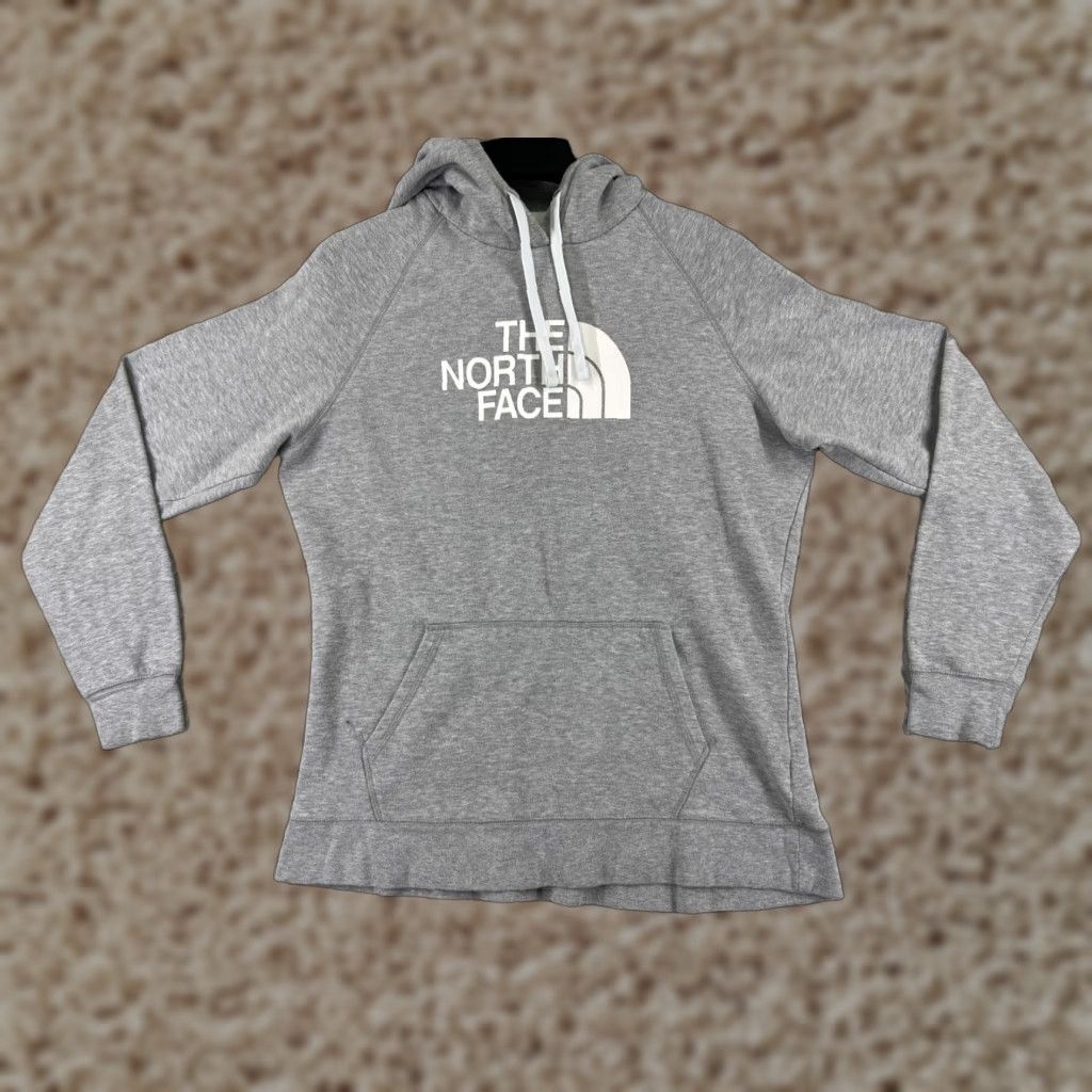 The North Face The North Face Hoodie Womens XL Gray Cotton Blend Jersey Logo Pullover Sweatshirt Crew Neck Seasonal Activewear Sports Size XL / US 12-14 / IT 48-50 - 1 Thumbnail