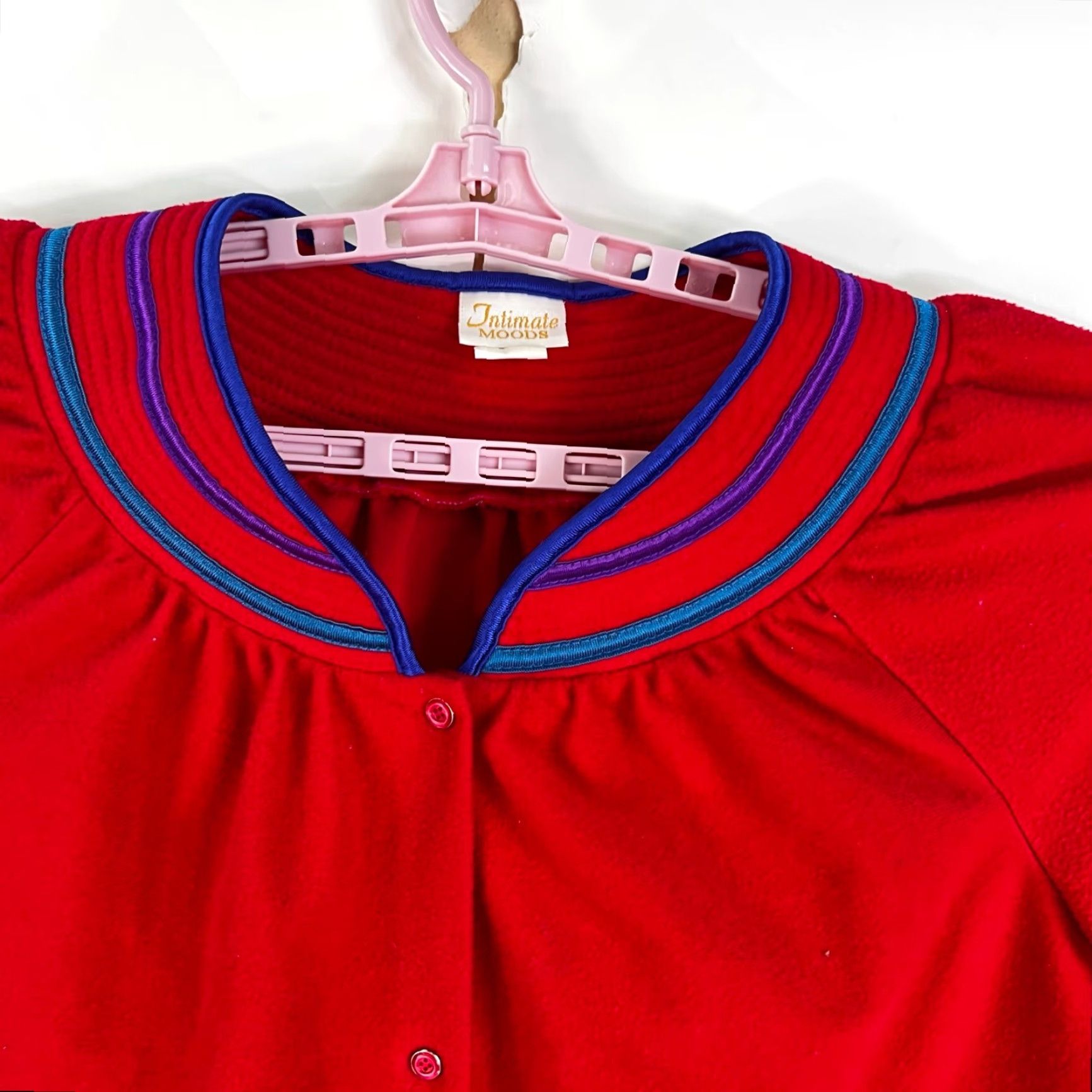 Vintage VINTAGE Intimate Mood Lounge House Coat Womens Size L Red Pockets Size L / US 10 / IT 46 - 3 Thumbnail